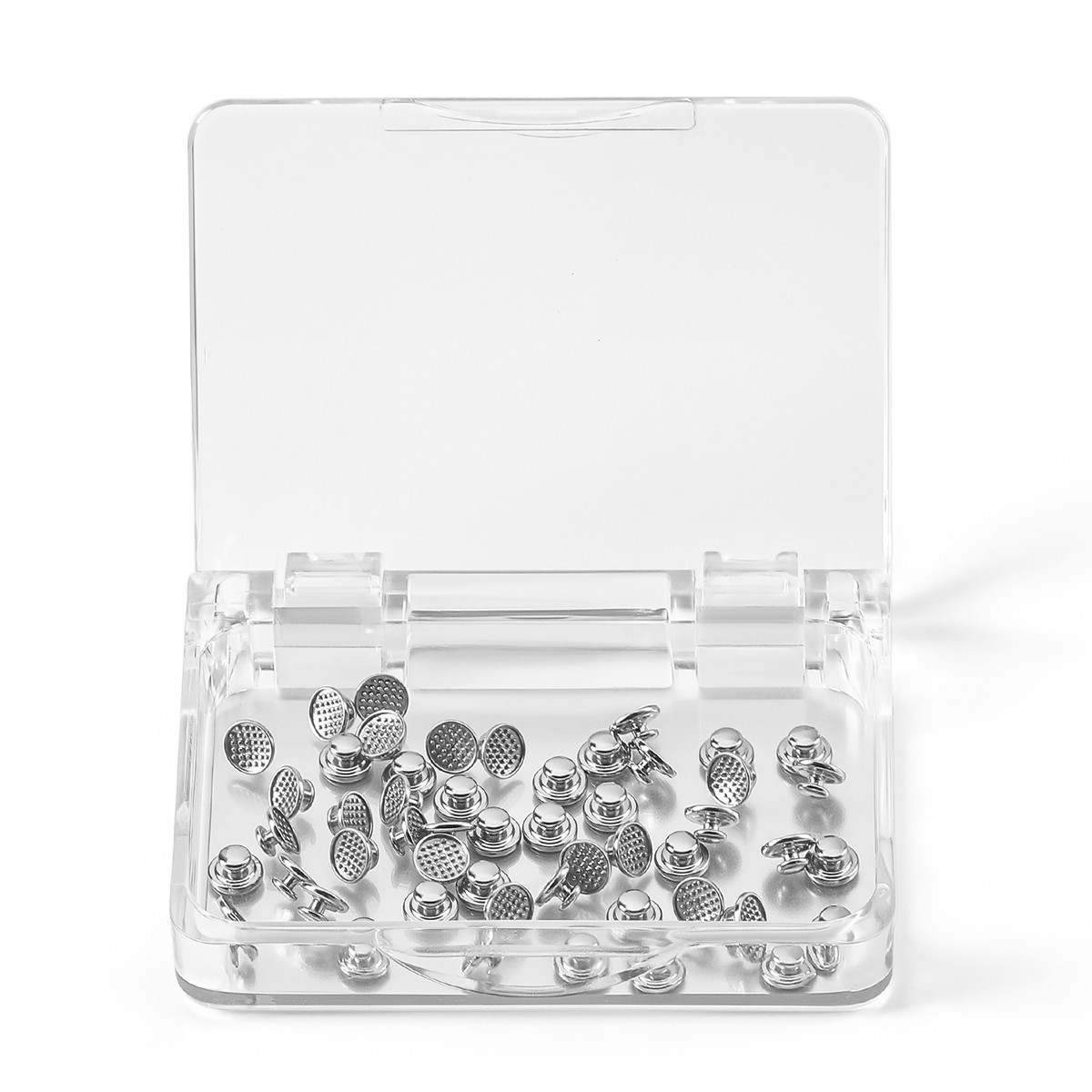50pcs Dental Orthodontics Lingual Buttons Bondable Monoblock Round/Rectangular