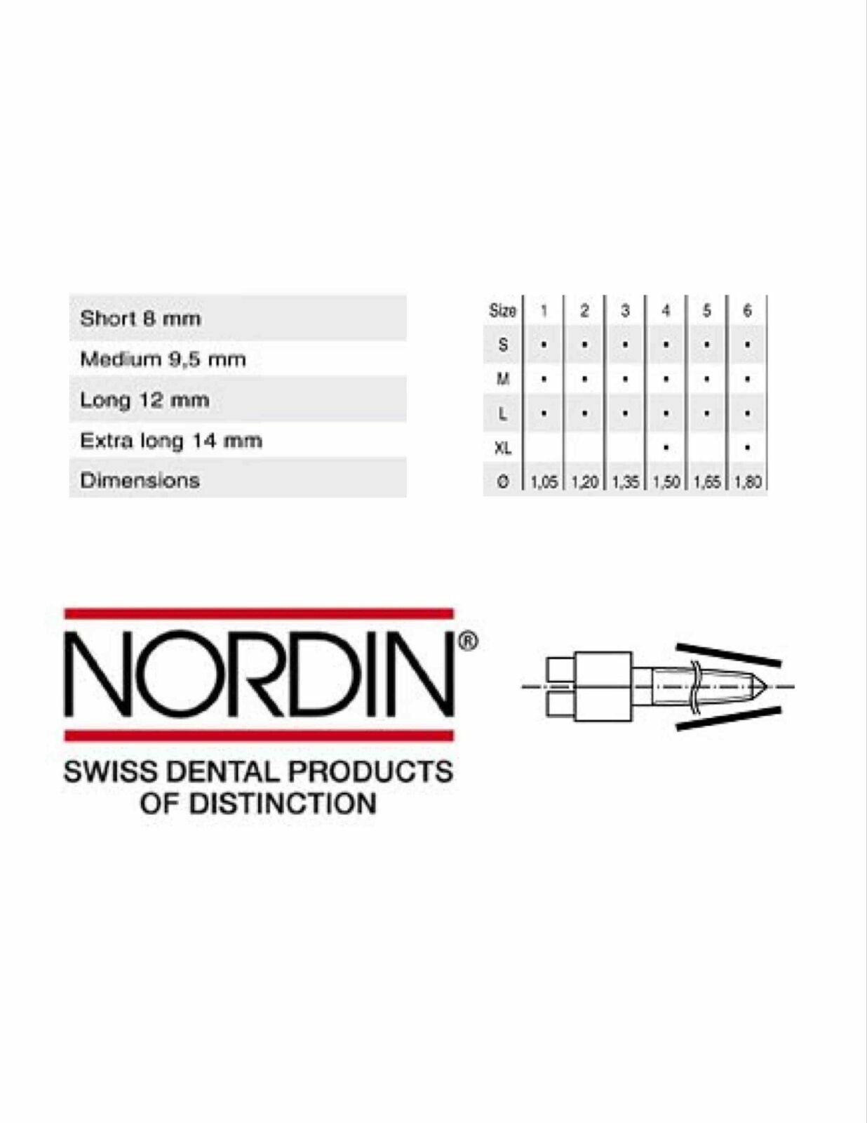 Dental Stainless Steel Screw Posts Cross Head S3 12 pieces Refill kit NORDIN