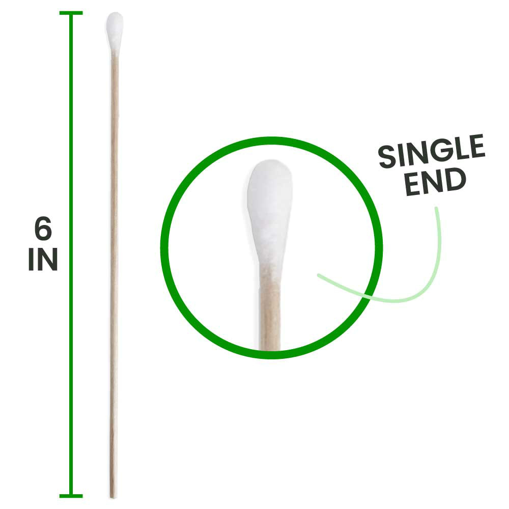 Cotton-Tipped Applicators, 6″ Length, 1000/Box