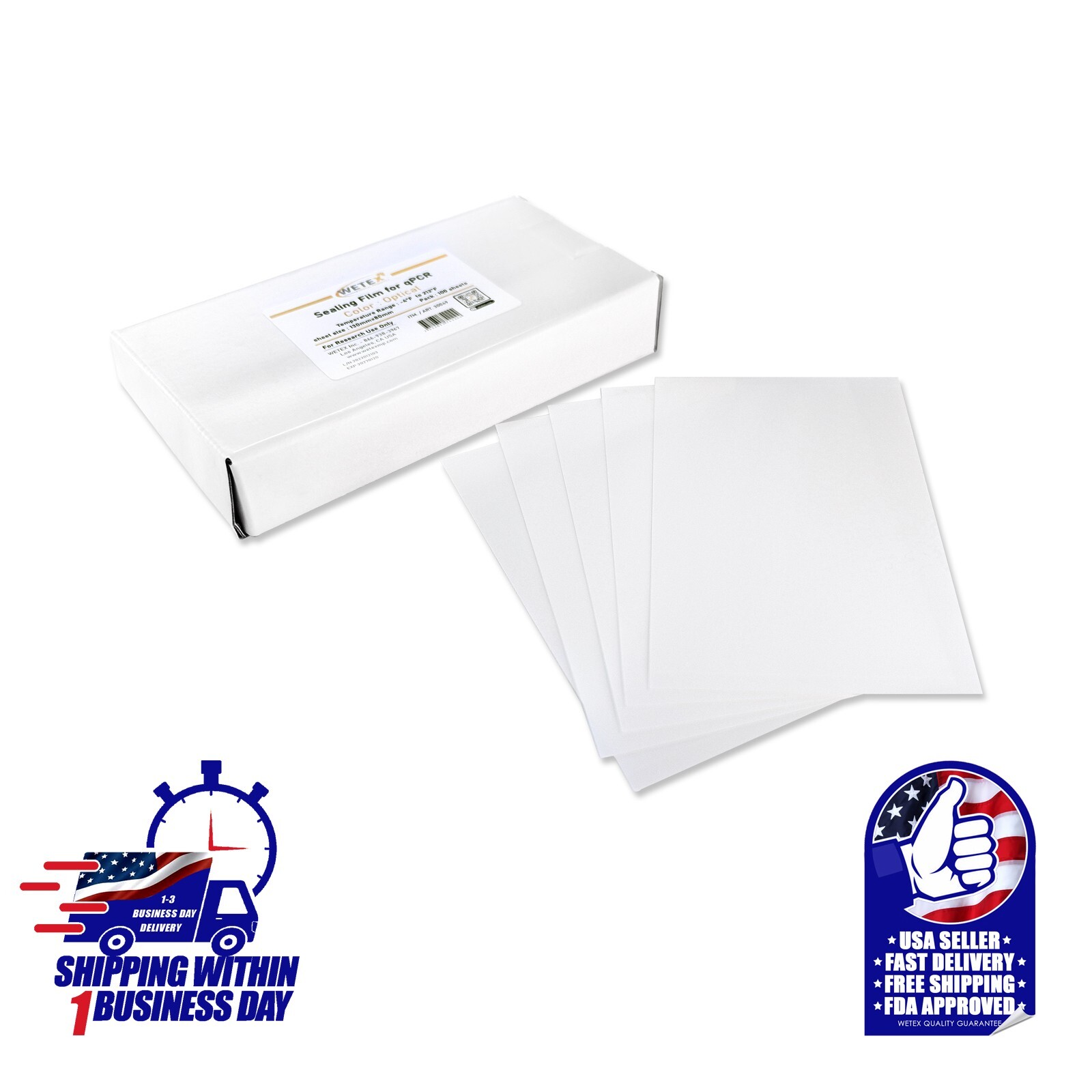 OPTICAL qPCR 96 WELL PLATE FILM: 100 SHEETS EXP 01/27