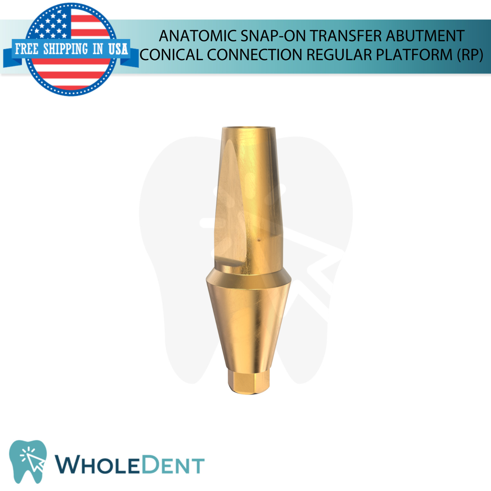 10x Dental Anatomic Snap-on Transfer Prosthetic Conical Hex 2.65mm RP Impression