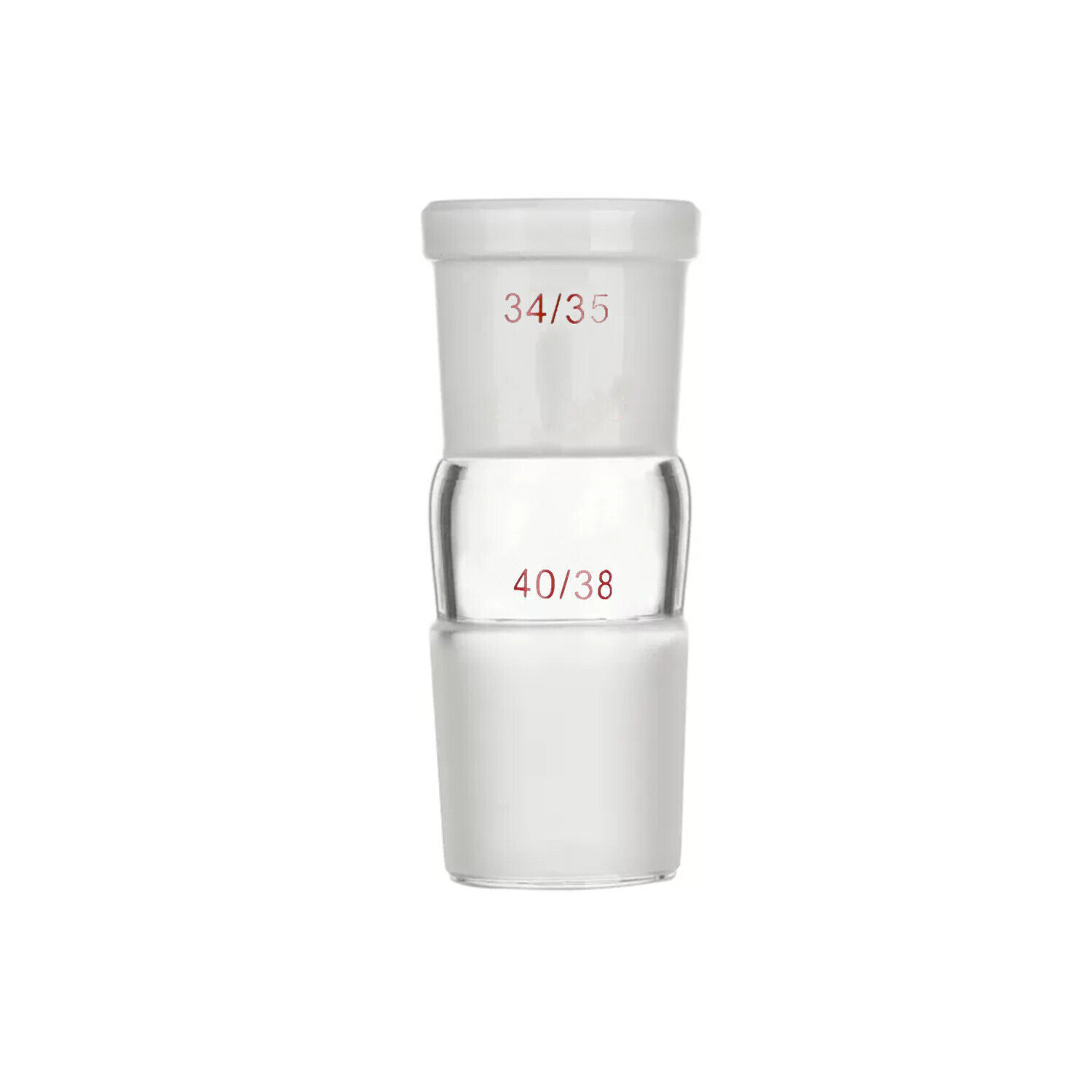 Glass Reducing Adapter From 40/38 Male Joint To 34/35 Female-Joint Lab Glassware
