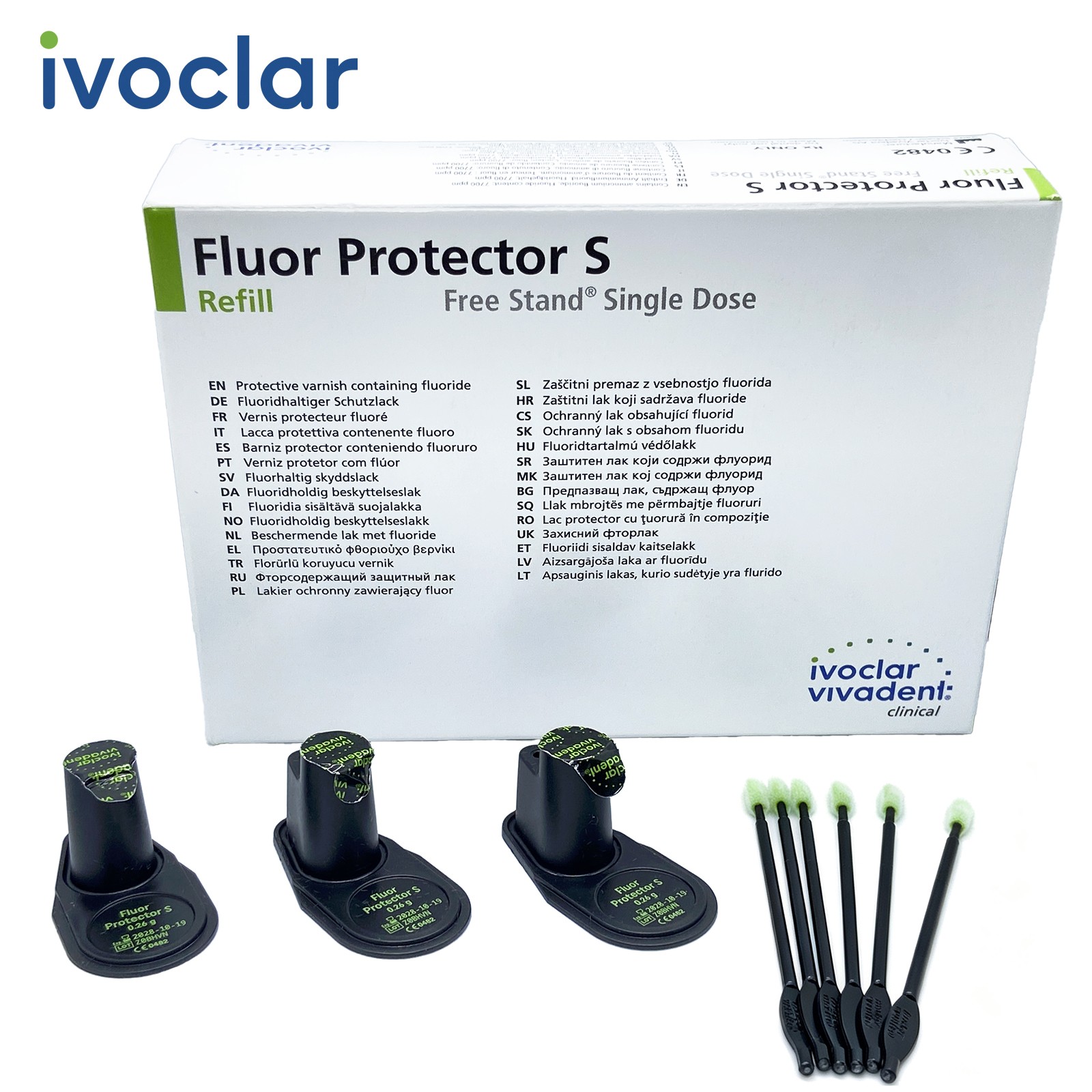 Ivoclar Vivadent 639522AL Fluor Protector S Fluoride Varnish Single Doses 20/Pk