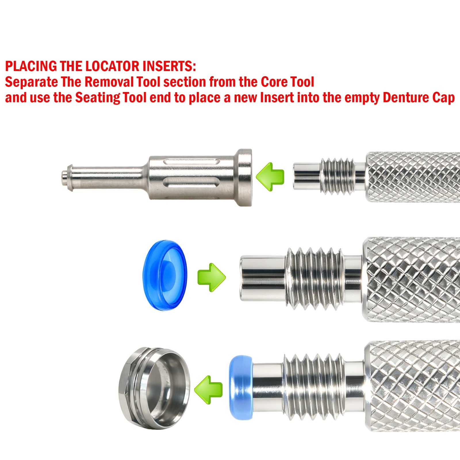 US Locator Male Caps Processing Retention Replacement Inserts Caps Black