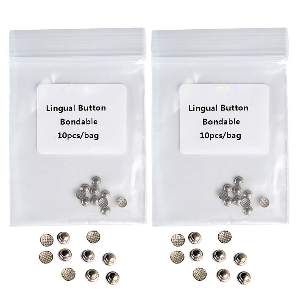 AZDENT Dental Orthodontic Lingual Button for Bondable Round Monoblock Metal