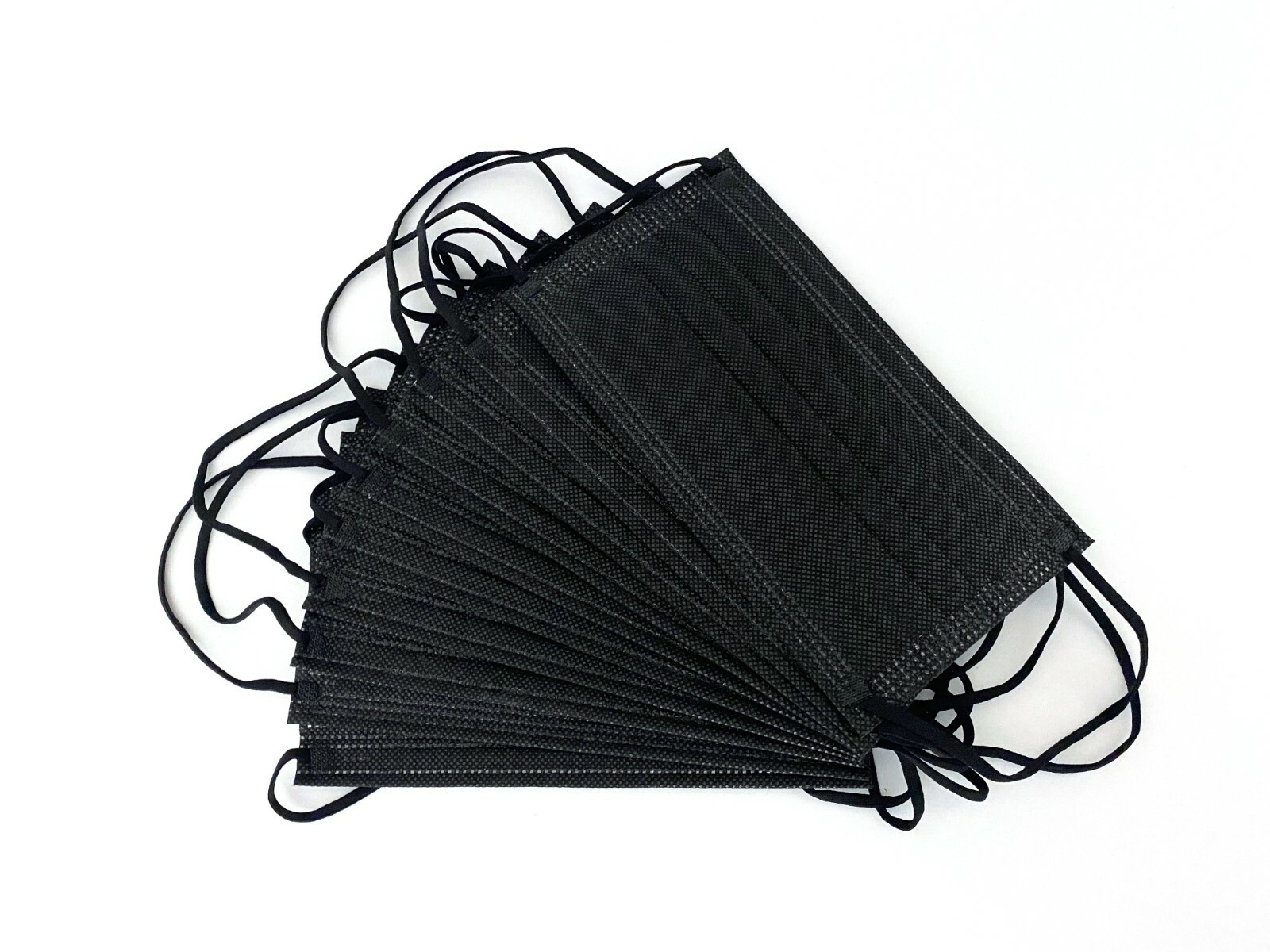 [10-50 PCs/pack] Black Disposable Face Mask Mouth 3-Ply Non Medical Surgical