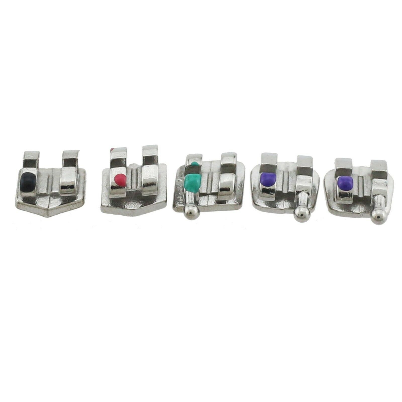 Dental Orthodontic Mini Brackets Braces Metal Roth MBT 018 022 345 Hooks MIM 5-5