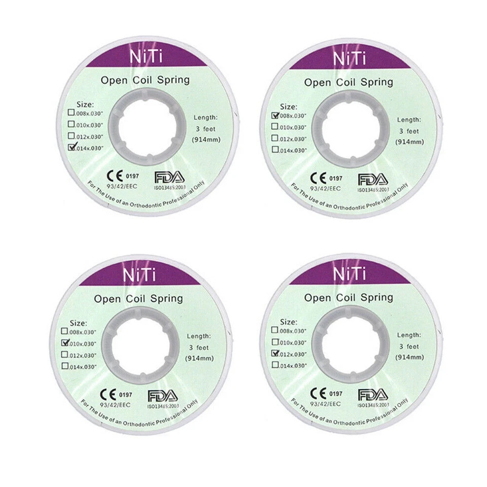 Dental Orthodontic Niti Open Coil Springs Dia.010/012 inch 010/012*030″ 914mm