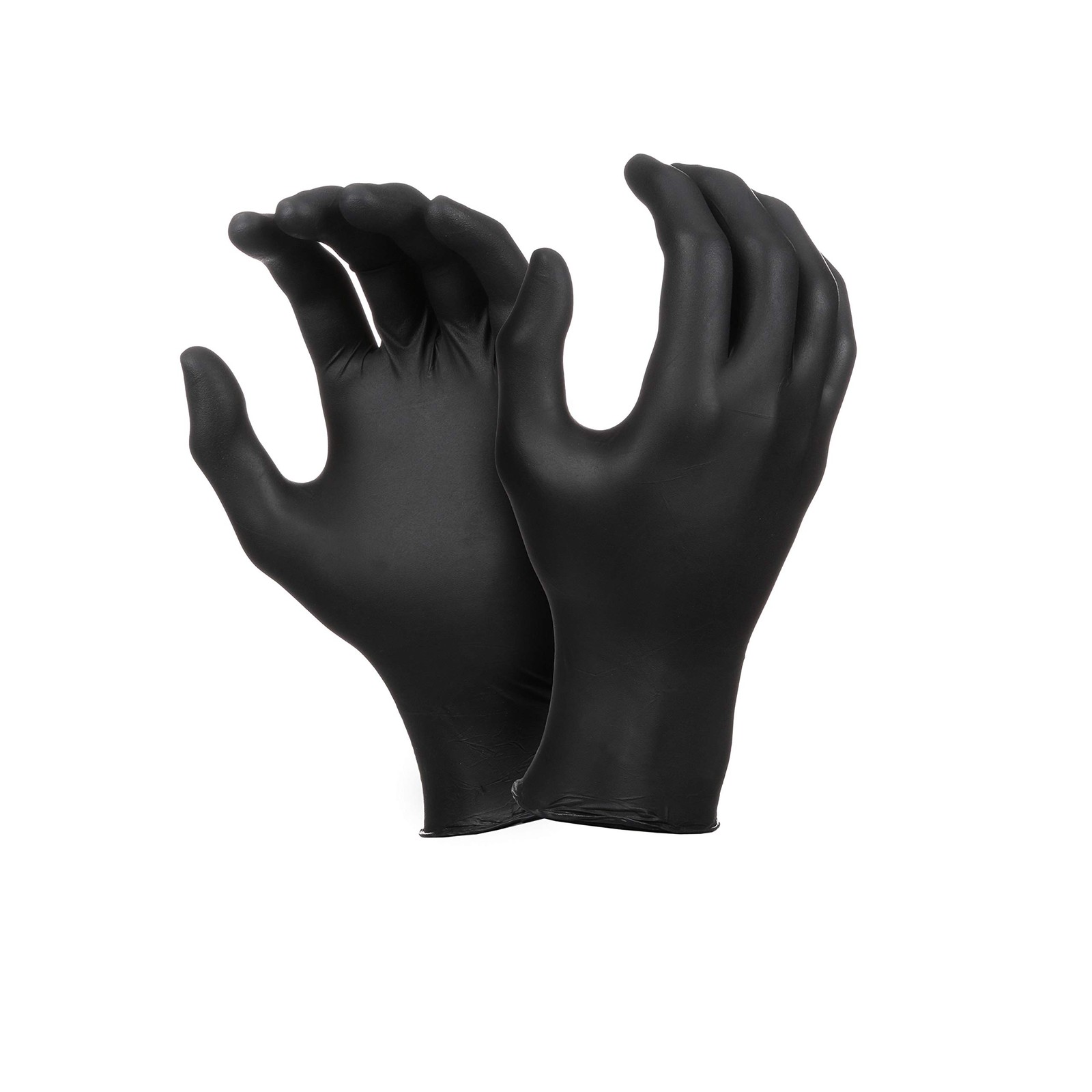 Nitrile Exam Gloves Size L Black – Case of 1000, Textured Grip for Automotive