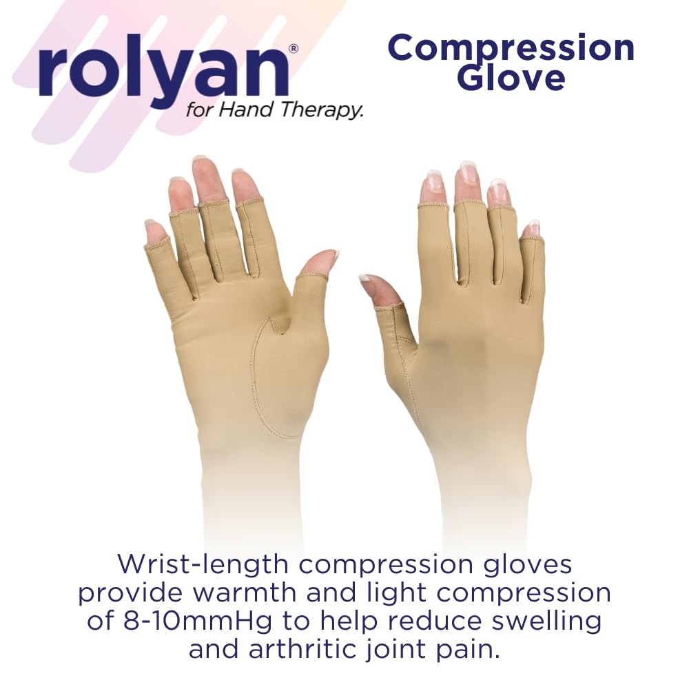 Rolyan Compression Glove Fingerless Compression Glove For Arthritis For Men