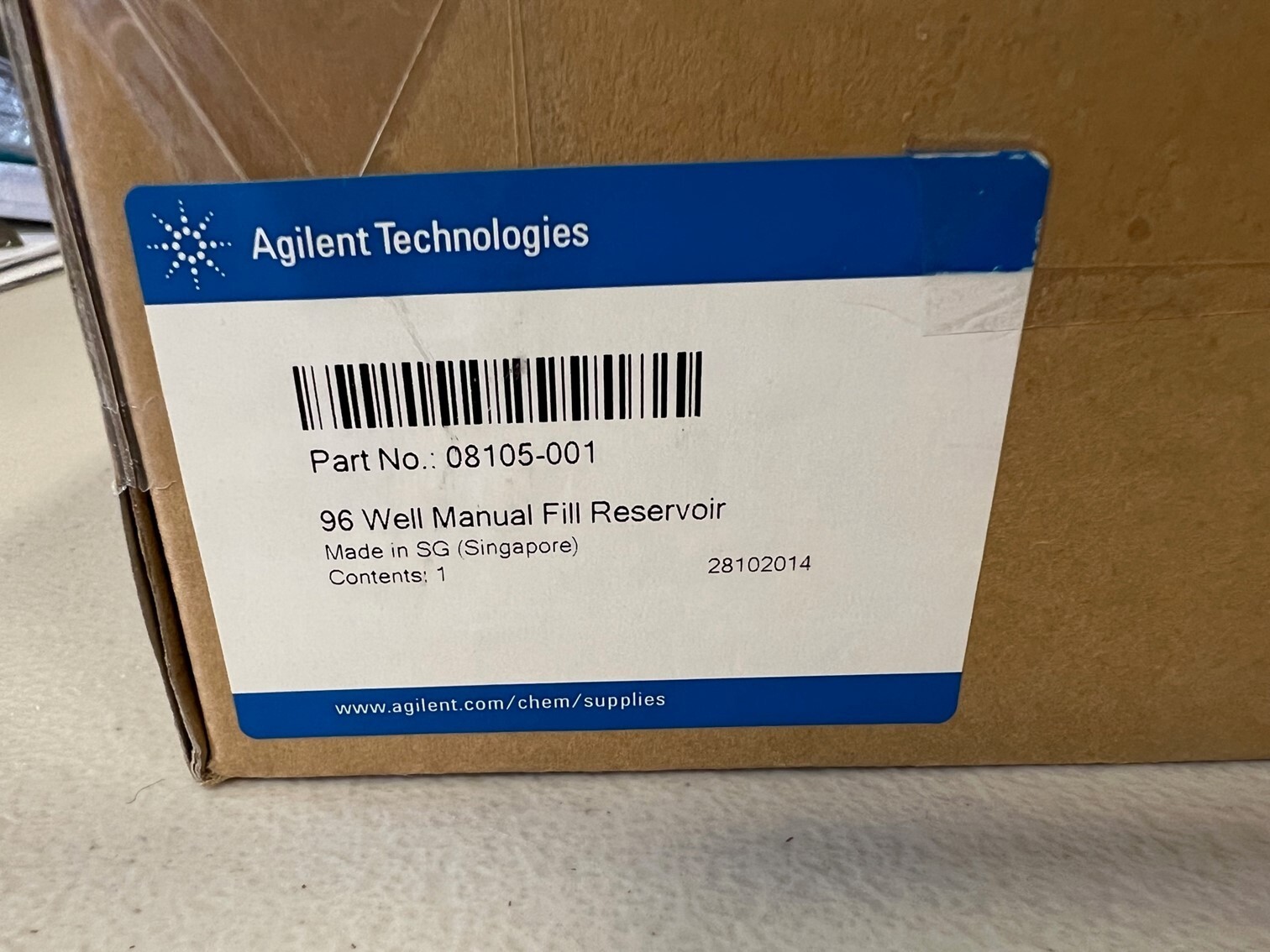08105-001 Agilent 96 Well Manual Fill Reservoir