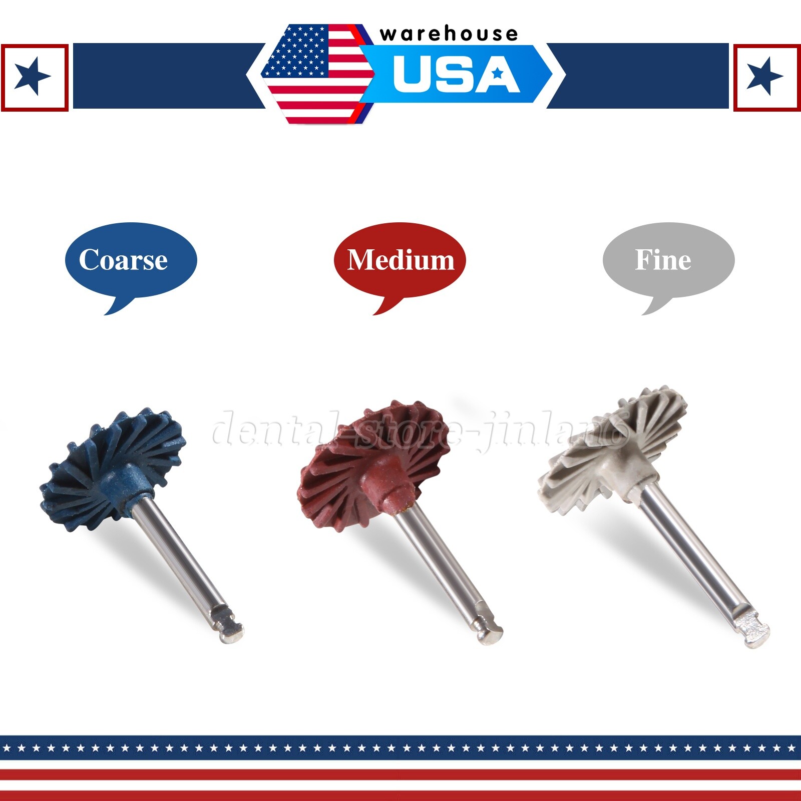 Dental Composite Polishing Kit Diamond RA Polisher Burs For Contra Angle 2.35mm