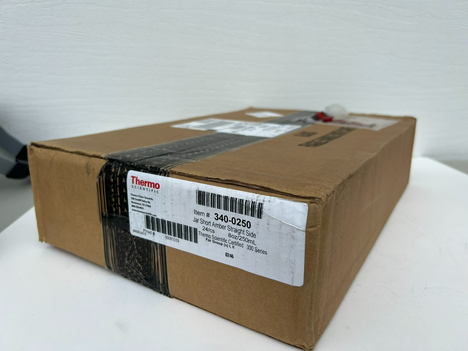 Thermo Scientific 340-0250 Jar Short Amber Straight Side 24/Case