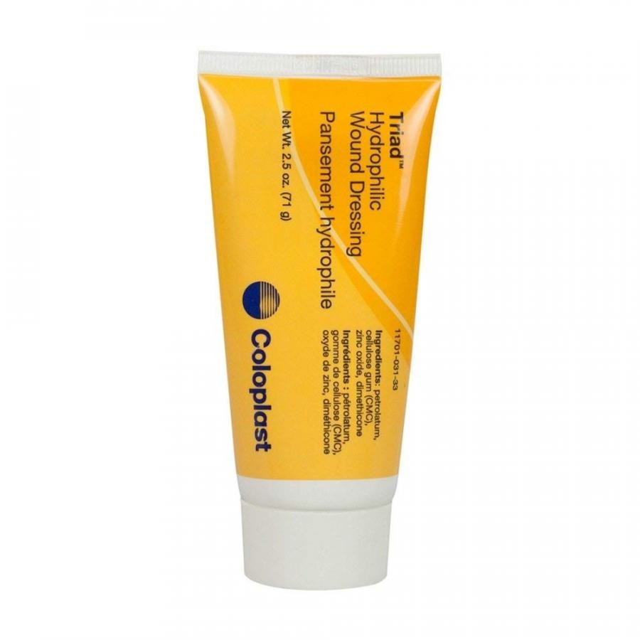 Coloplast Triad Hydrophilic Wound Dressing Paste Zinc Oxide-Based 2.5oz Tube 12