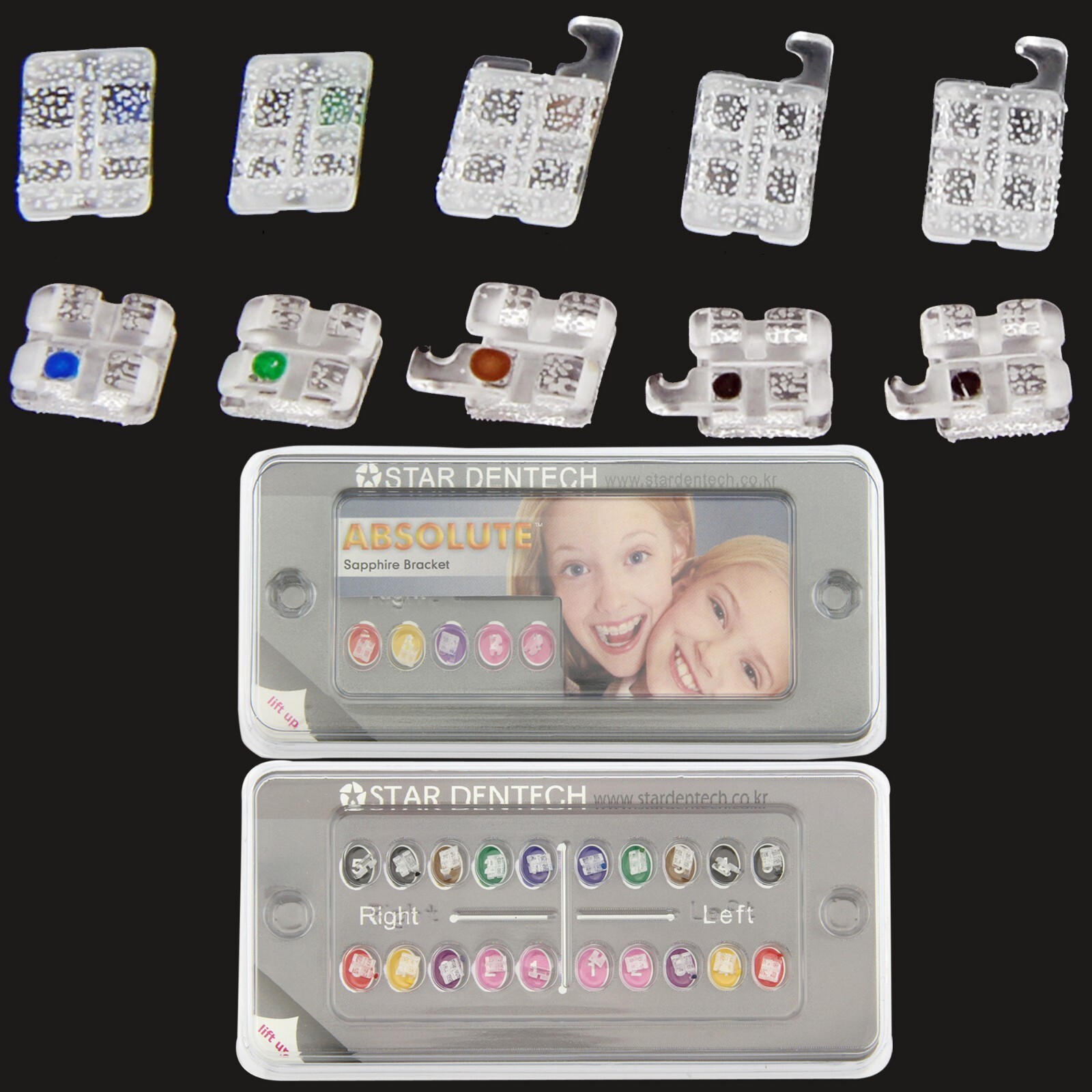 STAR ABSOLUTE Dental Orthodontic Sapphire Ceramic Bracket Roth 022 345 Absolute