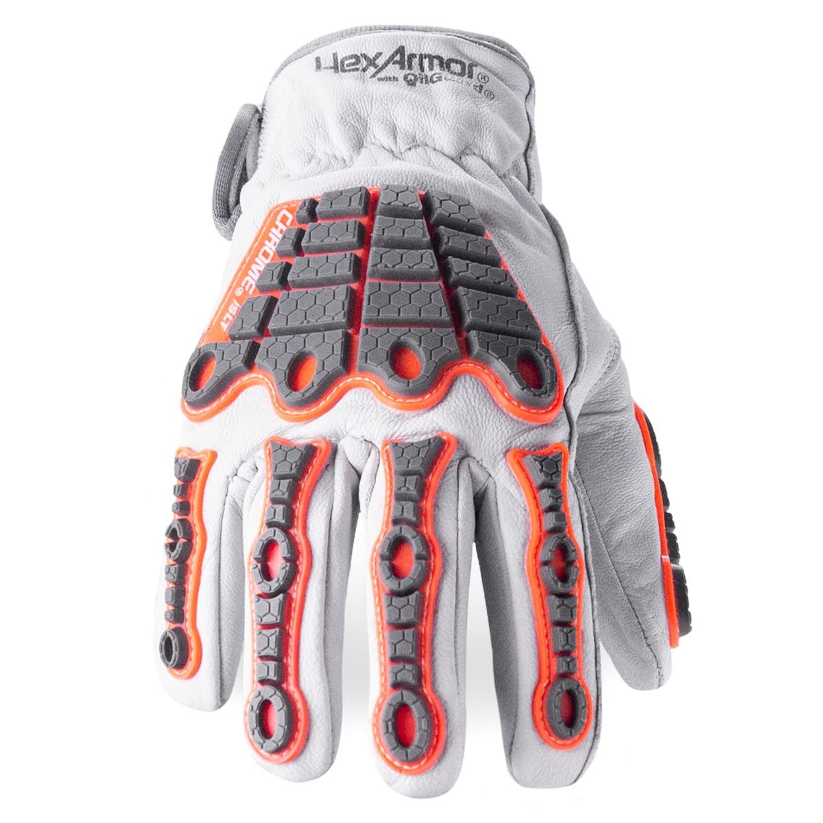 Hexarmor Cut-Resistant Impact Protection Leather Work Gloves Chrome Slt Series