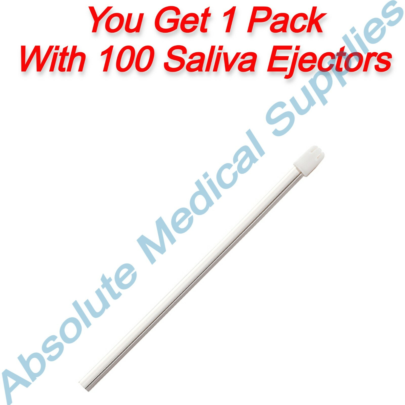 *100-Pieces* Keystone Bosworth Flexo Saliva Ejectors Clear White Tip 1662215