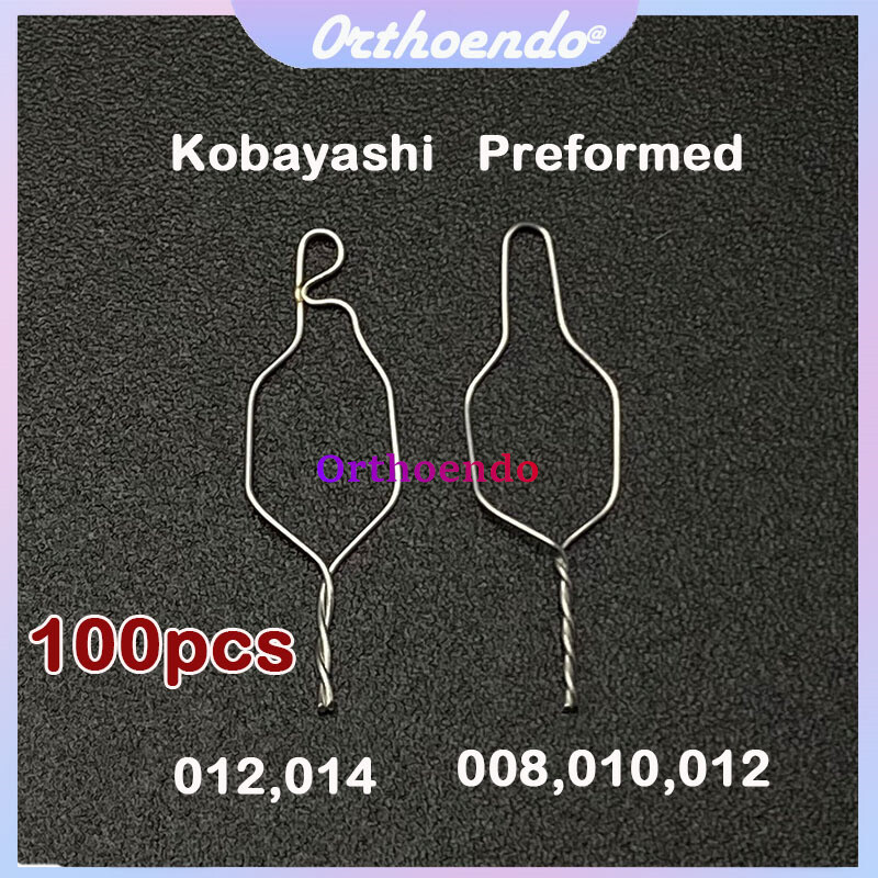 100 Dental Orthodontic Preformed/Kobayashi Ligature Ties Short Twist Metal Wires