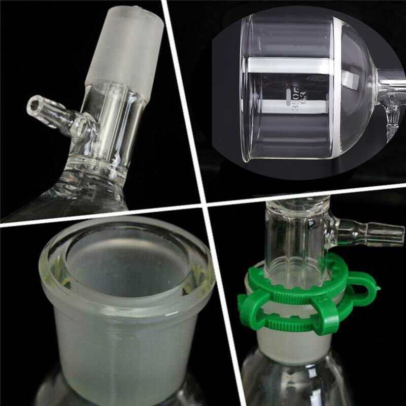 Lab Filtering Flask Glass Vacuum Suction Filter 1000ml Buchner Funnel 350ml Kit