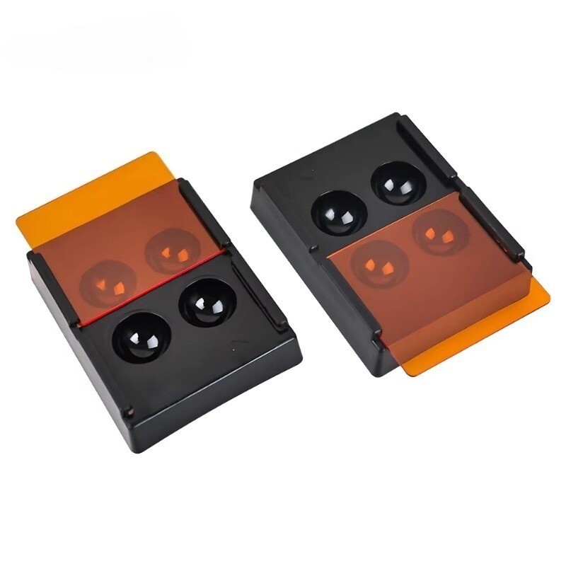 4 Holes Dental Veneer Storage Box Light-Proof Resin Shading Case Teeth Organizer