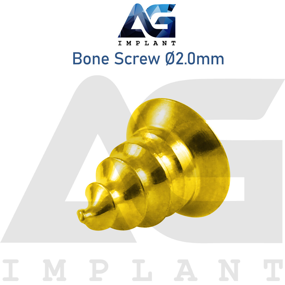 20 Titanium Screw Ø2.0mm Guided Regeneration GBR Dental Membrane Fix System