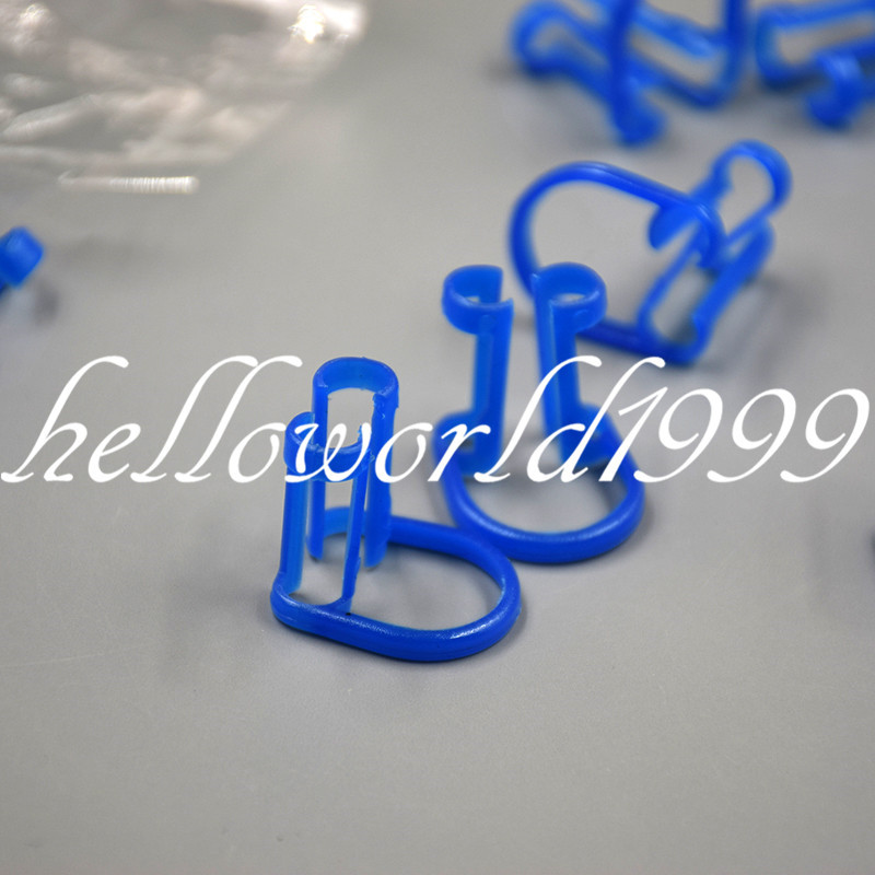 20 Pcs/Bag Cotton Roll Holder Disposable Blue Clip Dental/Dentist Clinic Holder