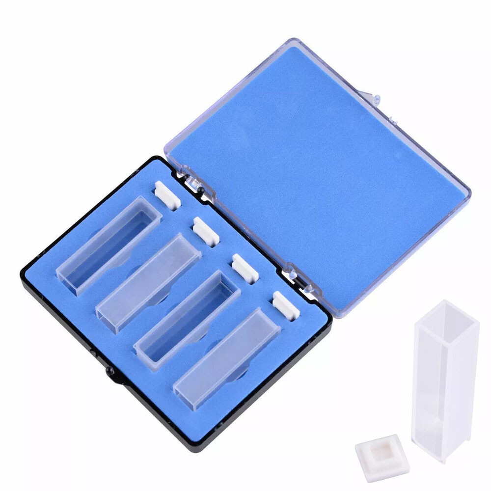 8pcs 10mm Cuvette Cell Micro Optical for Fluorescence Spectrophotometer 3.5ml