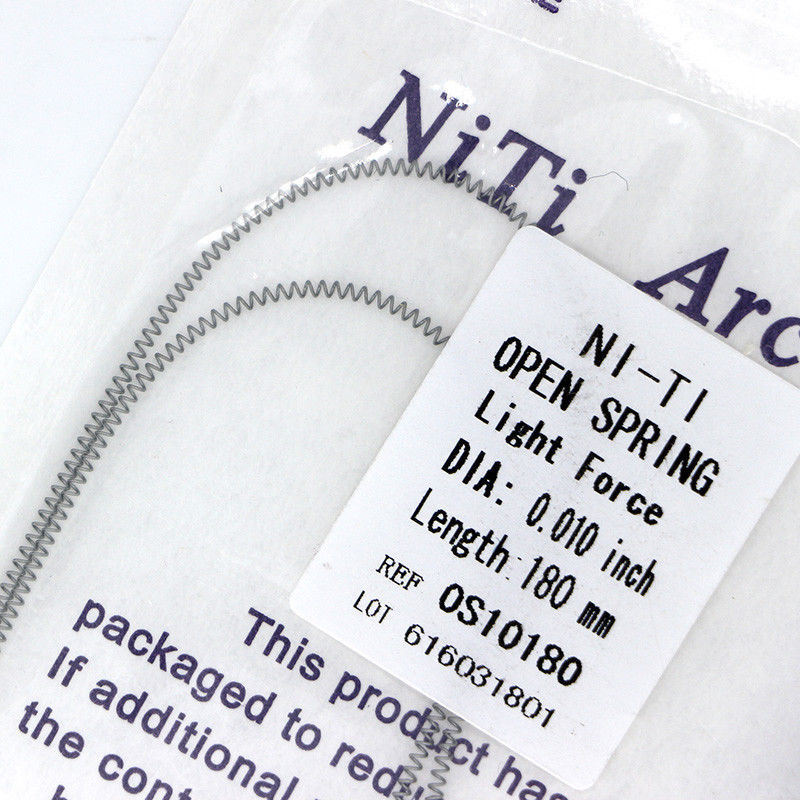 2 Pcs/Pack Dental Orthodontic NITI Alloy Open Coil Spring Arch Wires 0.010*180mm