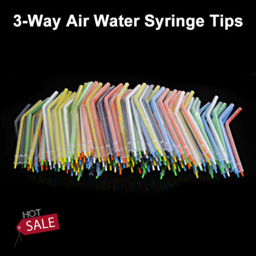 250Pcs Dental 3-Way Air Water Syringe Disposable Spray Tips Triple Nozzles Tubes