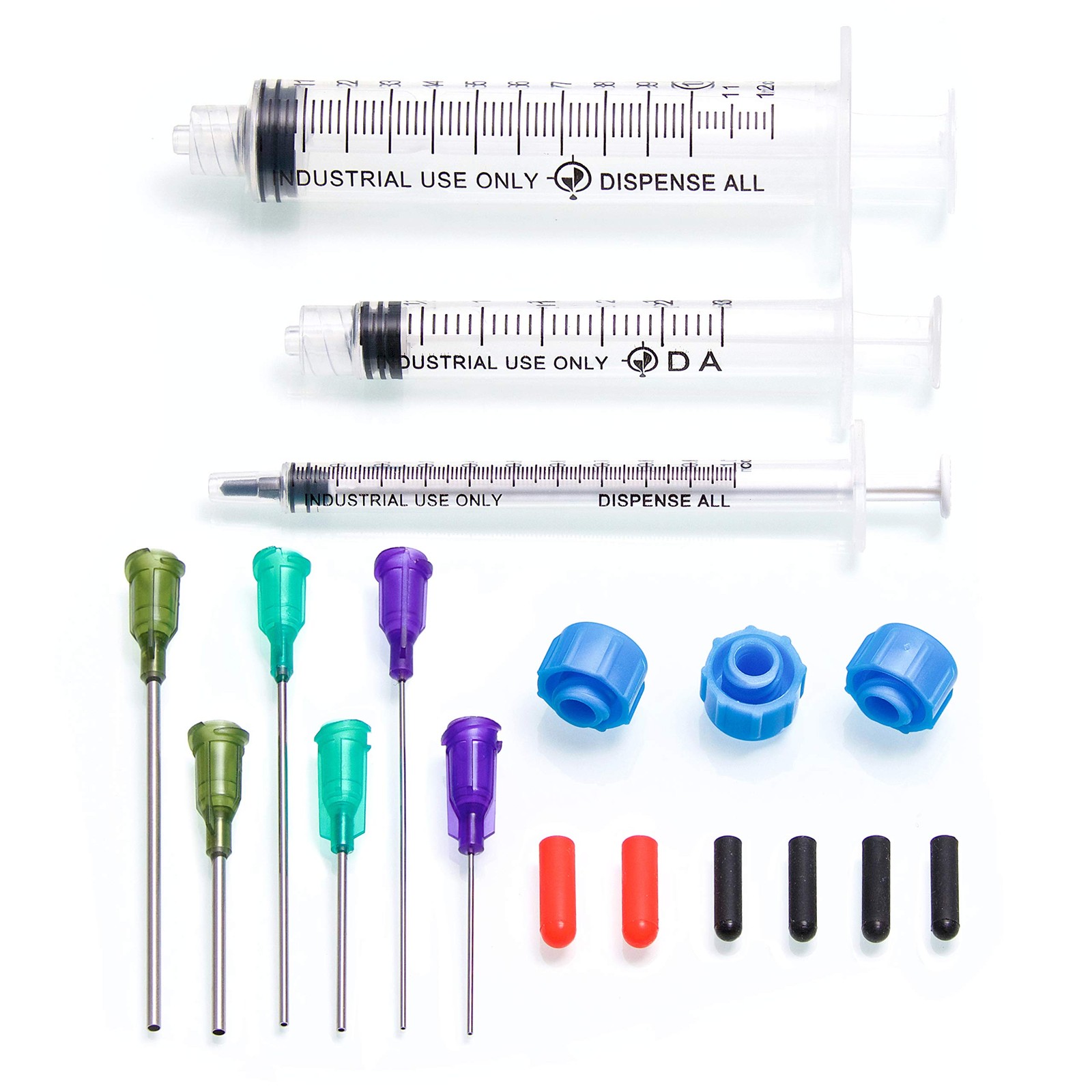 Dispense All – K2-3PK All-Purpose Industrial Syringe Kit – 3 Pack
