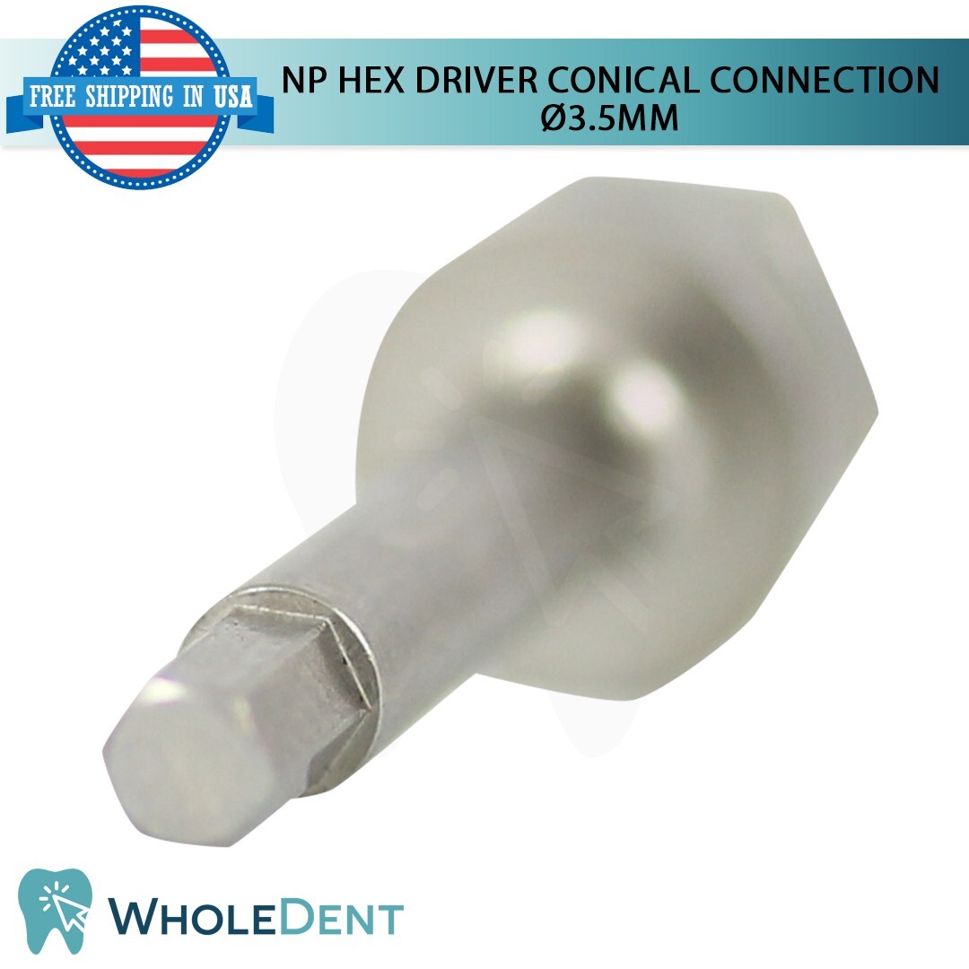 2x NP Conical Connection Hex Driver 2.25mm For Dentists Dental Abutment Tool