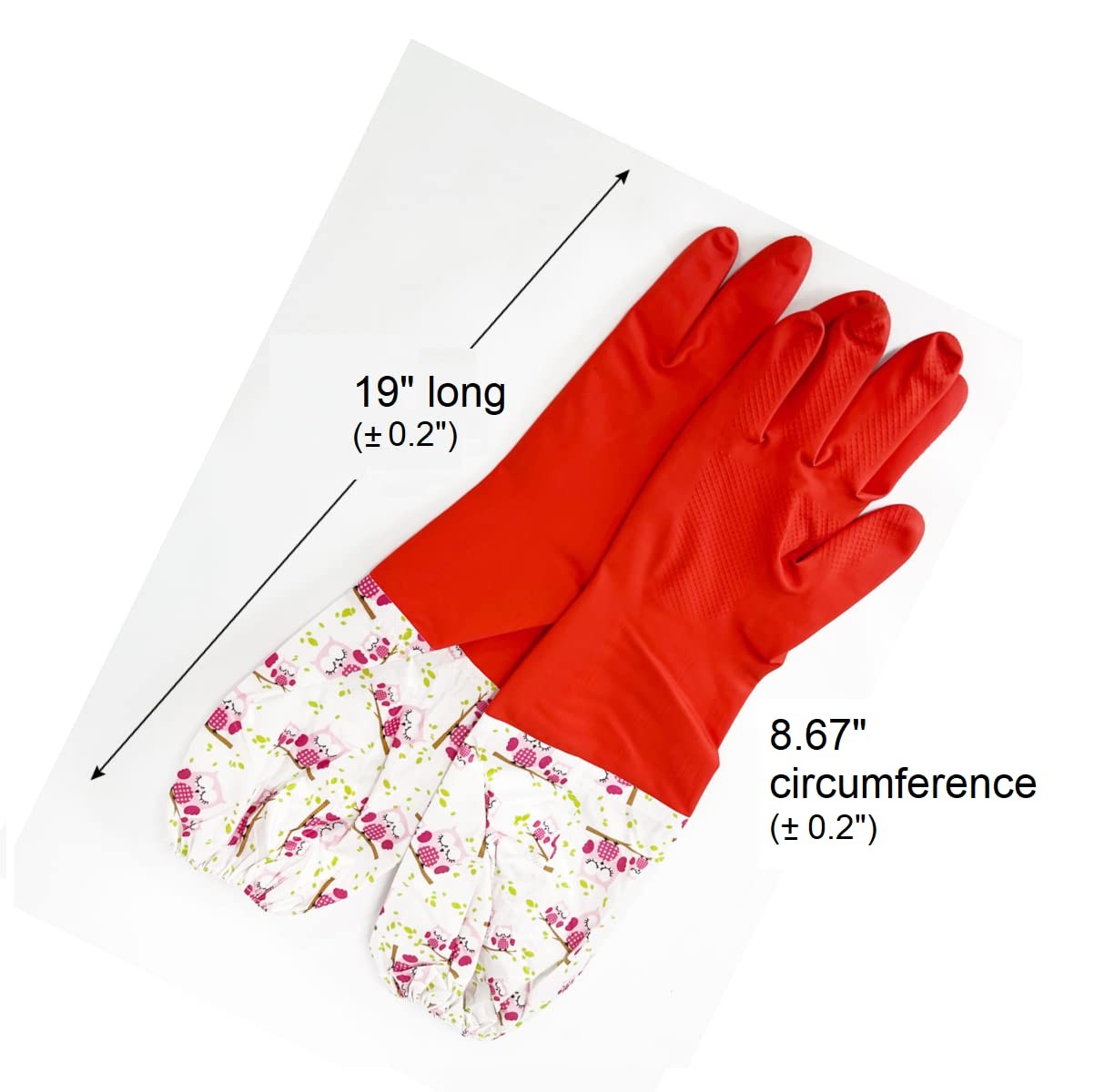 Fleece-lined, Long Cuff, Reusable Waterproof Household Dishwashing Non-Slip C…