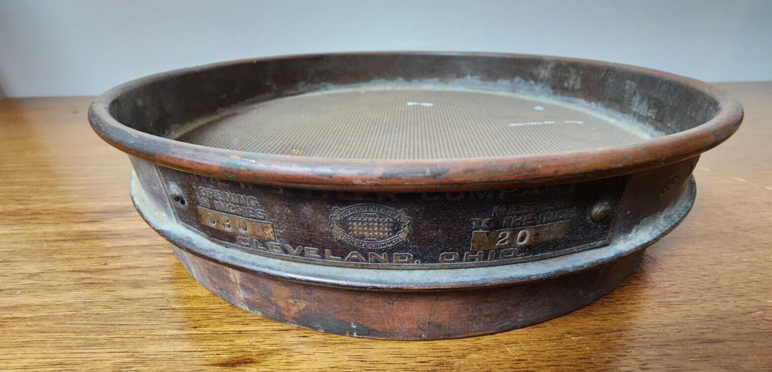W. S. Tyler Scientific U.S. Standard 8″ Copper Testing Sieve 1″ Depth No. 20