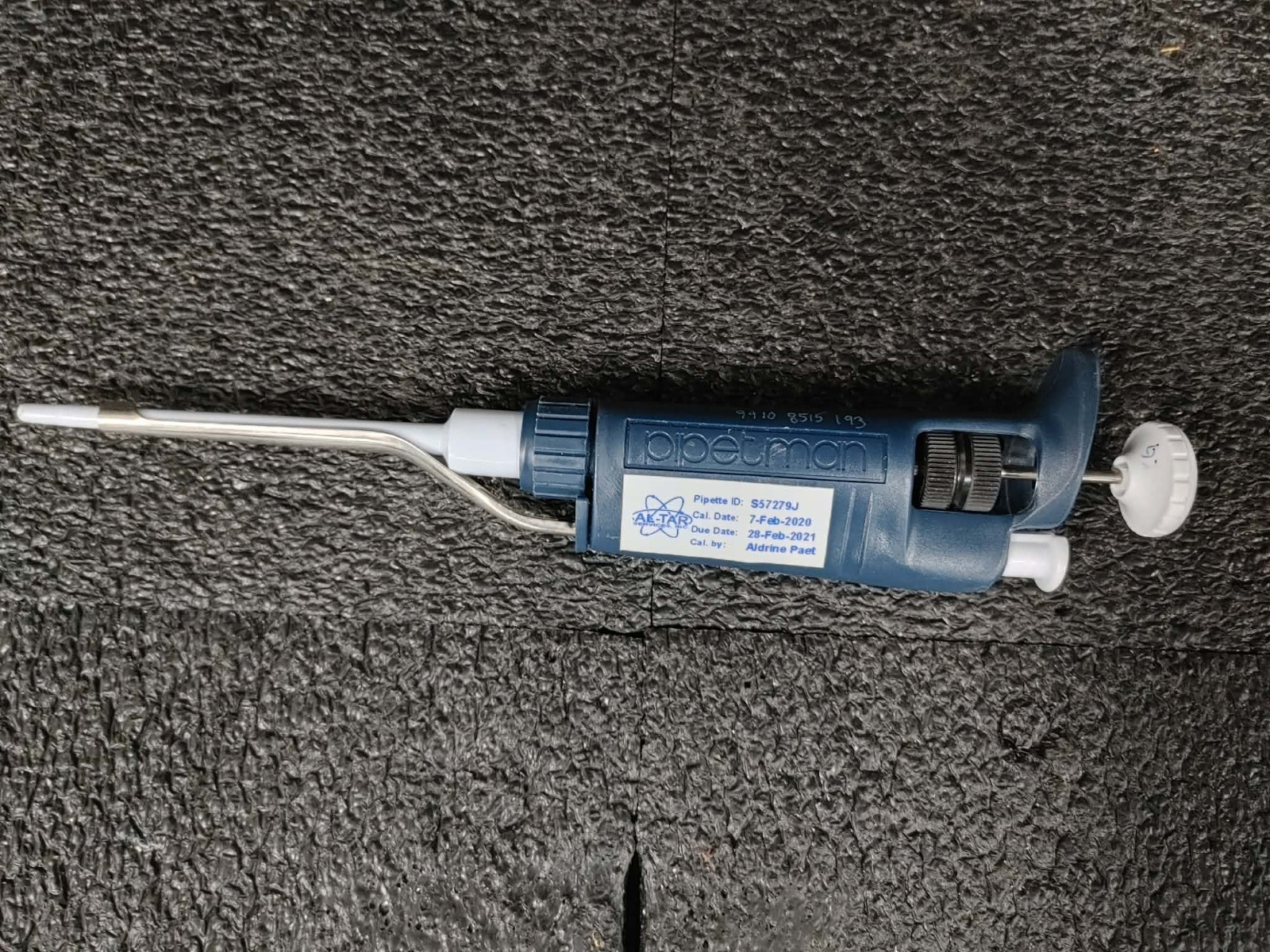 Gilson P100 10-100µl Single Channel Manual Pipette