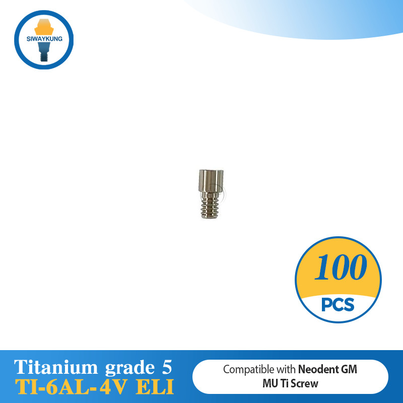 100 pcs Mulit Unit Ti Screw titanium abutment screw fit to Neodent GM