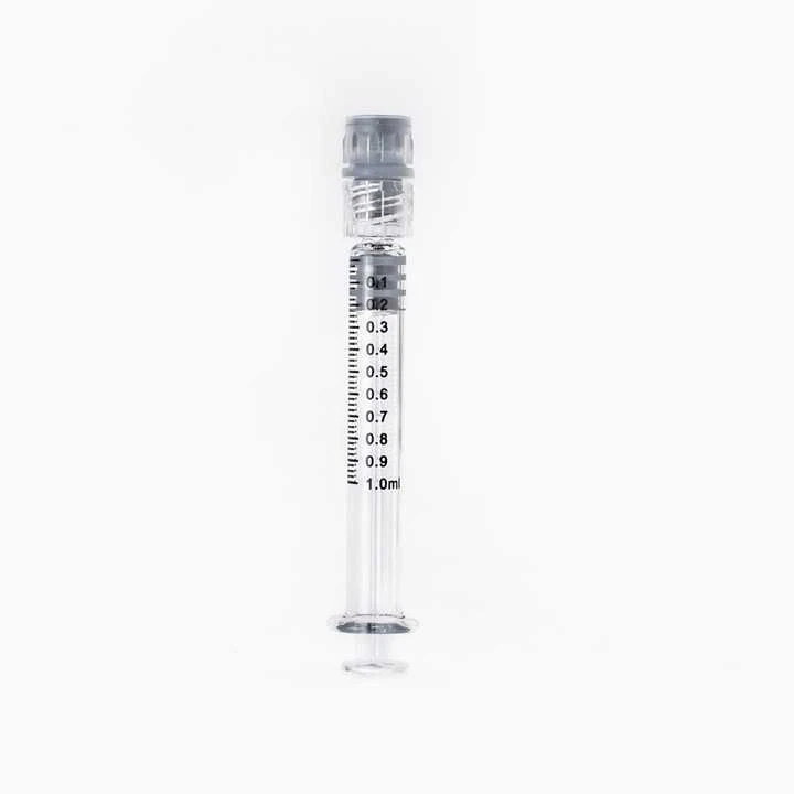 Premium 10/20pcs 1ml Borosilicate Metal Glass Syringe -Gold/Silver/Clear For Oil