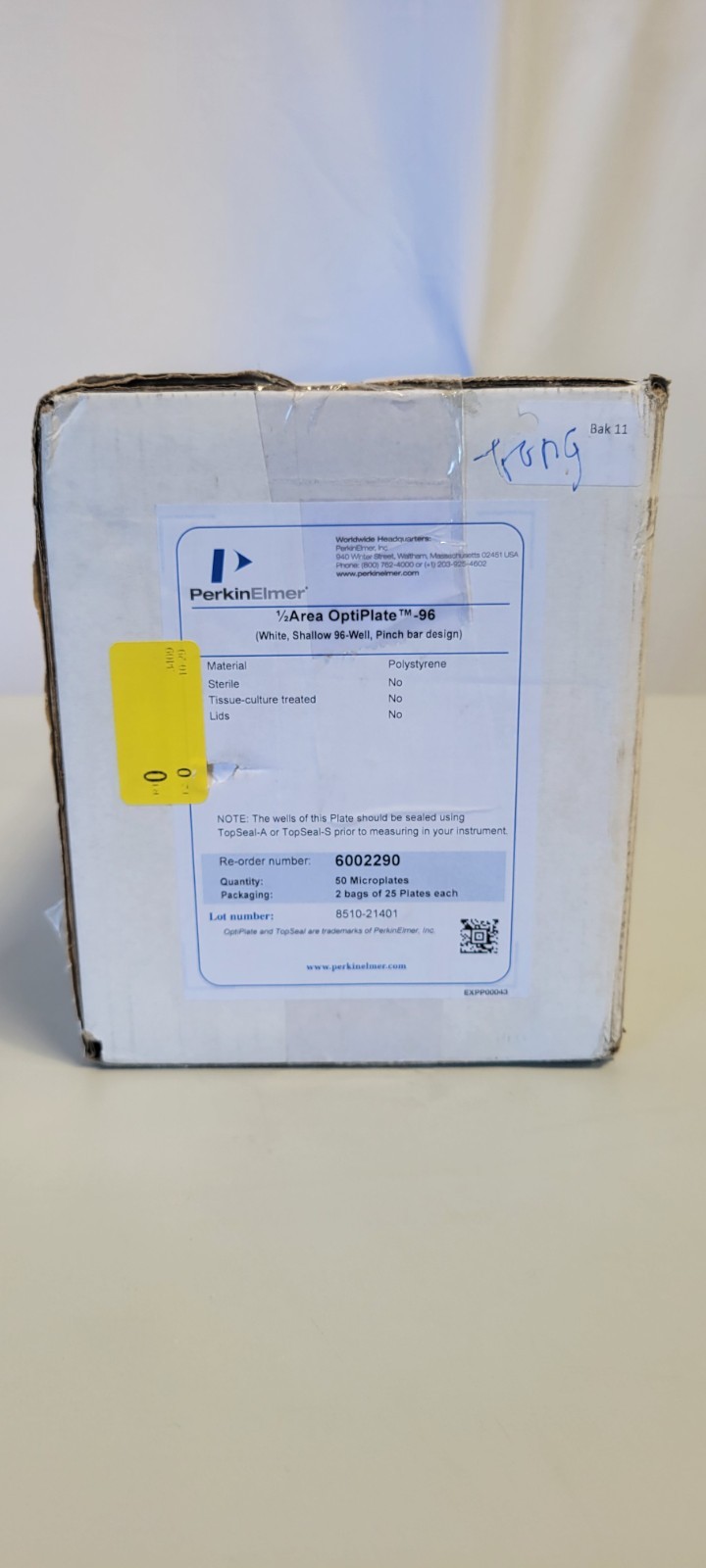 Perkin Elmer 6002290 96-Well Microplates, 1/2 Area Optiplate, White