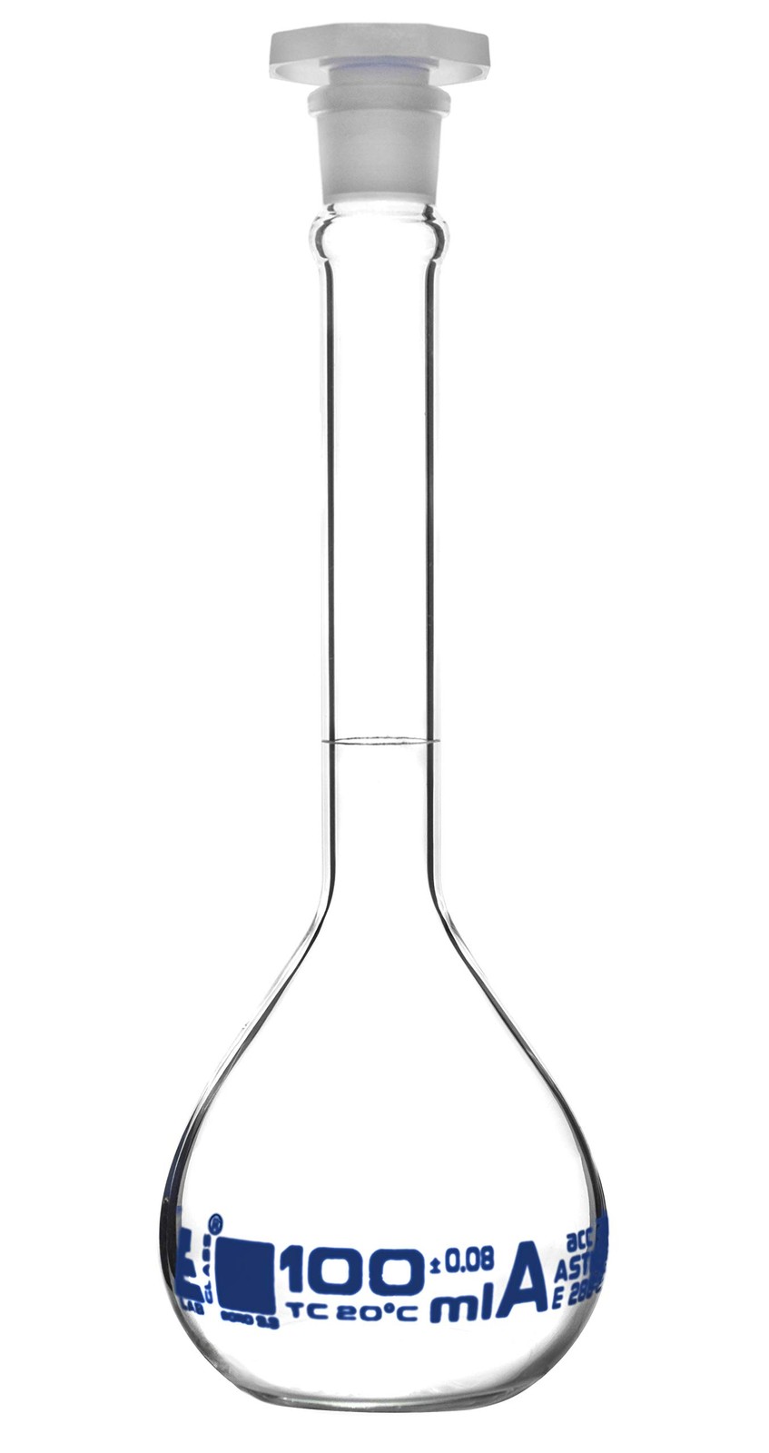 EISCO Volumetric Flask, 100ml – Class A, ASTM – Tolerance ±0.08ml -…