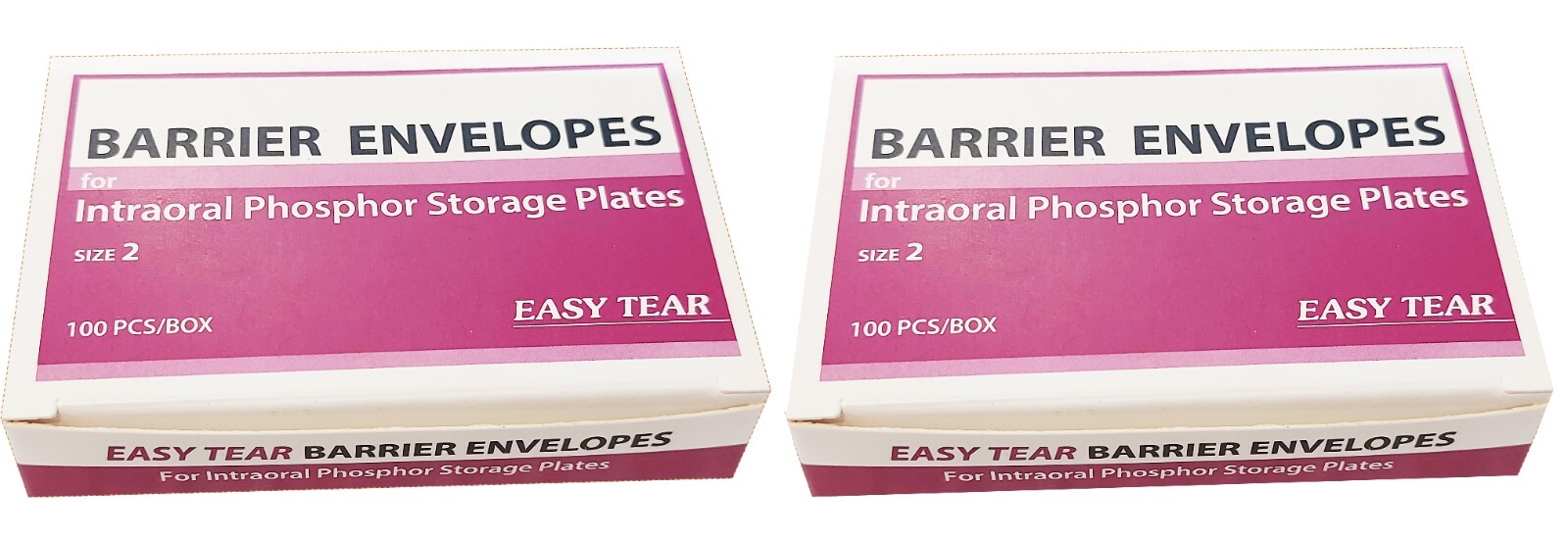 Barrier Envelopes, Plasdent, Phosphor Plate, Size#2, (200 pcs – 2 Boxes)
