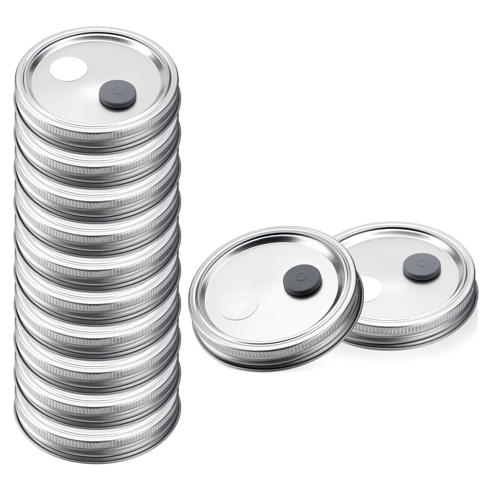 12x Wide Mouth Mushroom Liquid Culture Lid,Split-Type Mason Jar Lid with 0.22Um
