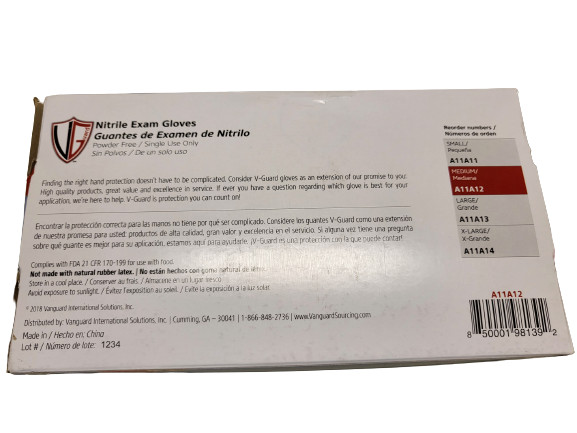 Nitrile Exam Gloves, Powder Free and Non-Latex Small, Medium, Large, X-Large