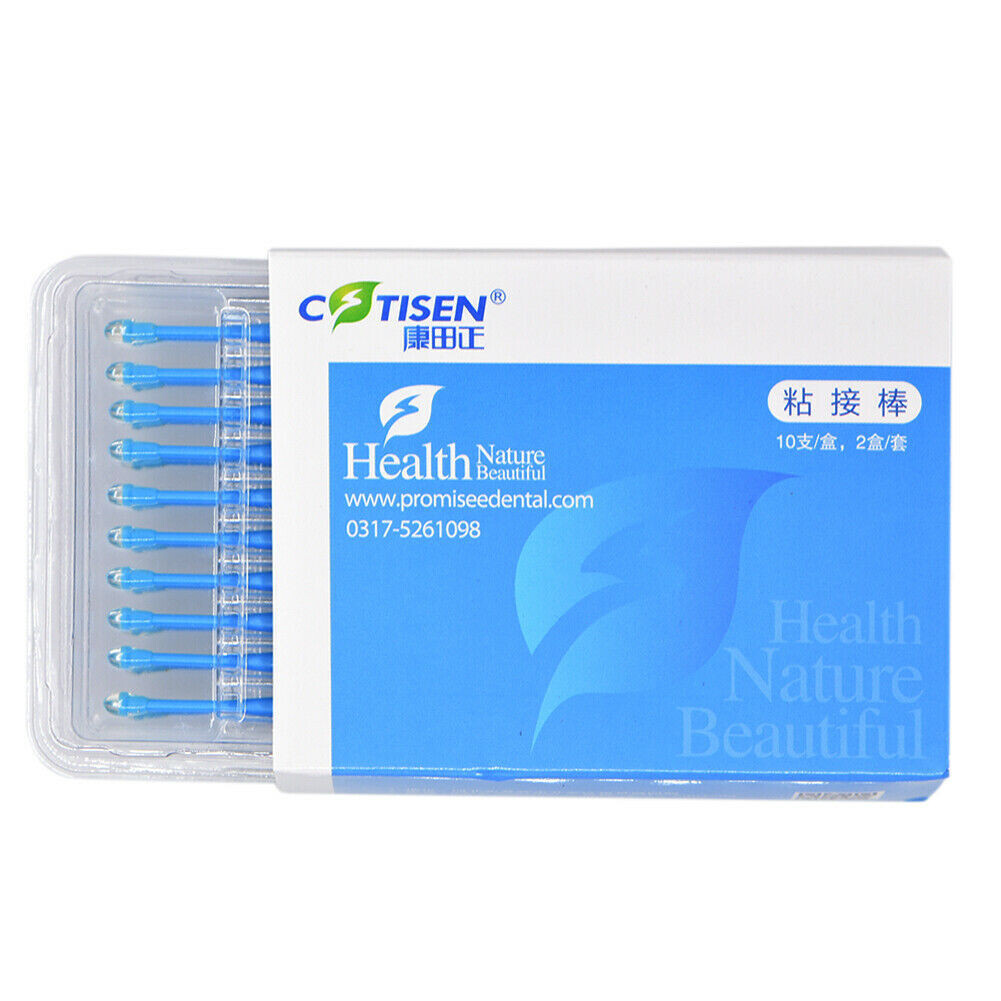 1 Kit 20 Pc Dental Veneers Teeth Stick Adhesive Rod For Inlay Crowns Refill Blue