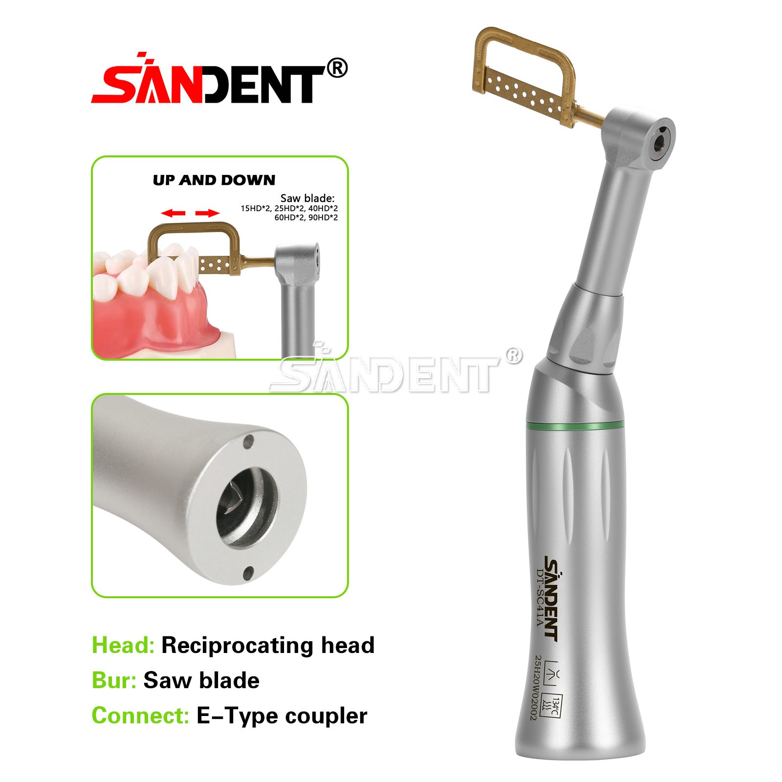 1-10Kits Dental 4:1 Contra Angle Handpiece IPR For Eva Tips Interproximal Strips