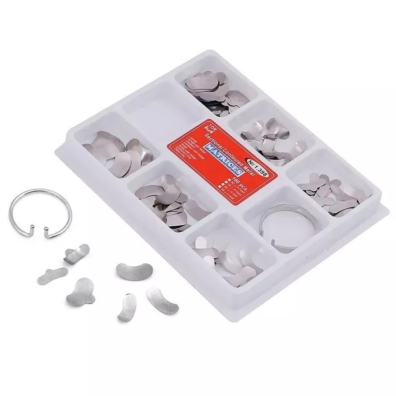 TOR VM Dental Matrix Bands Sectional Contoured Matrices Wedge Ring Clamp No1.398