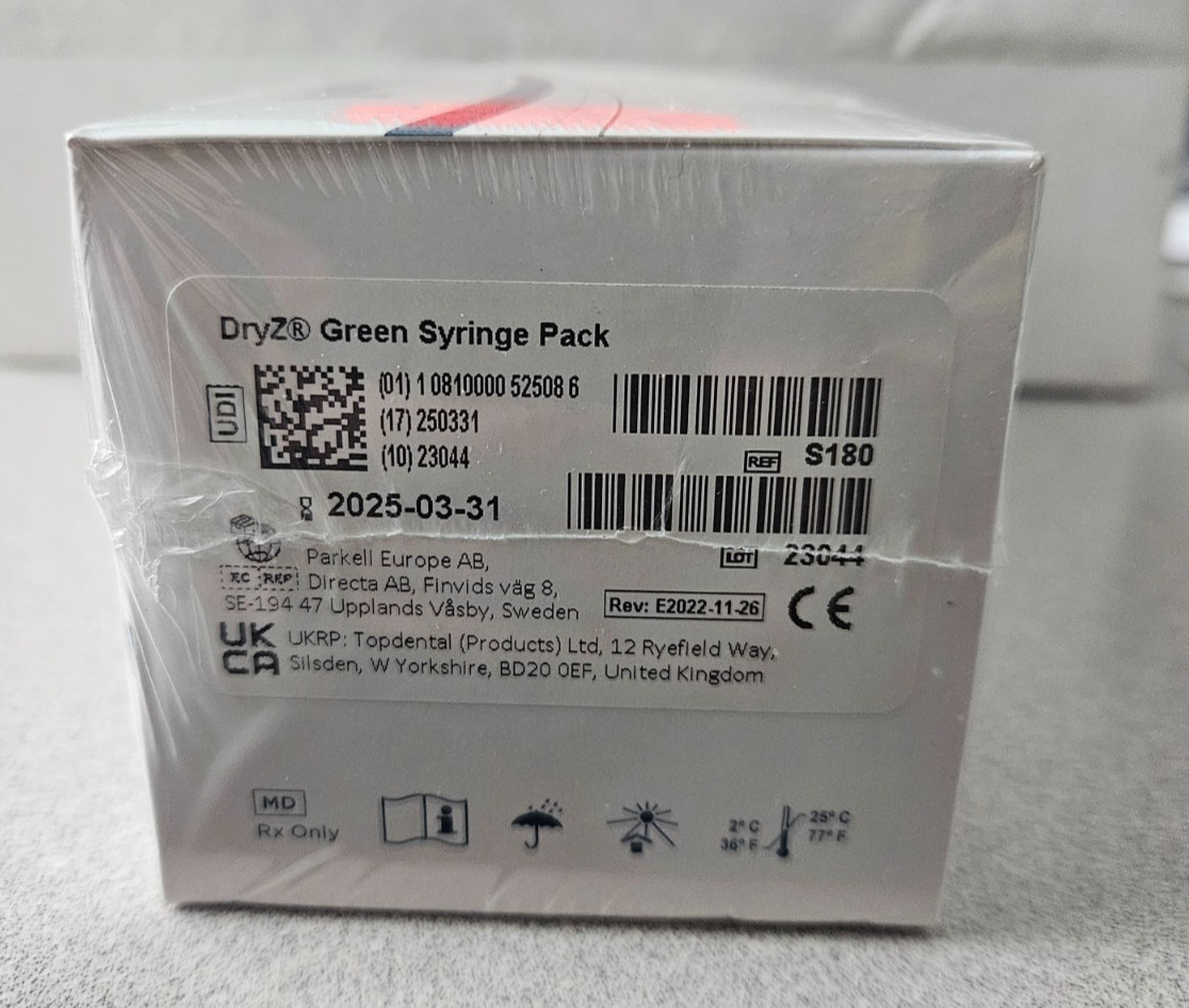 Parkell Dryz Gingival Retraction Paste 7×0.5gm Syringes & 15 Tips #S180 EXPIRED