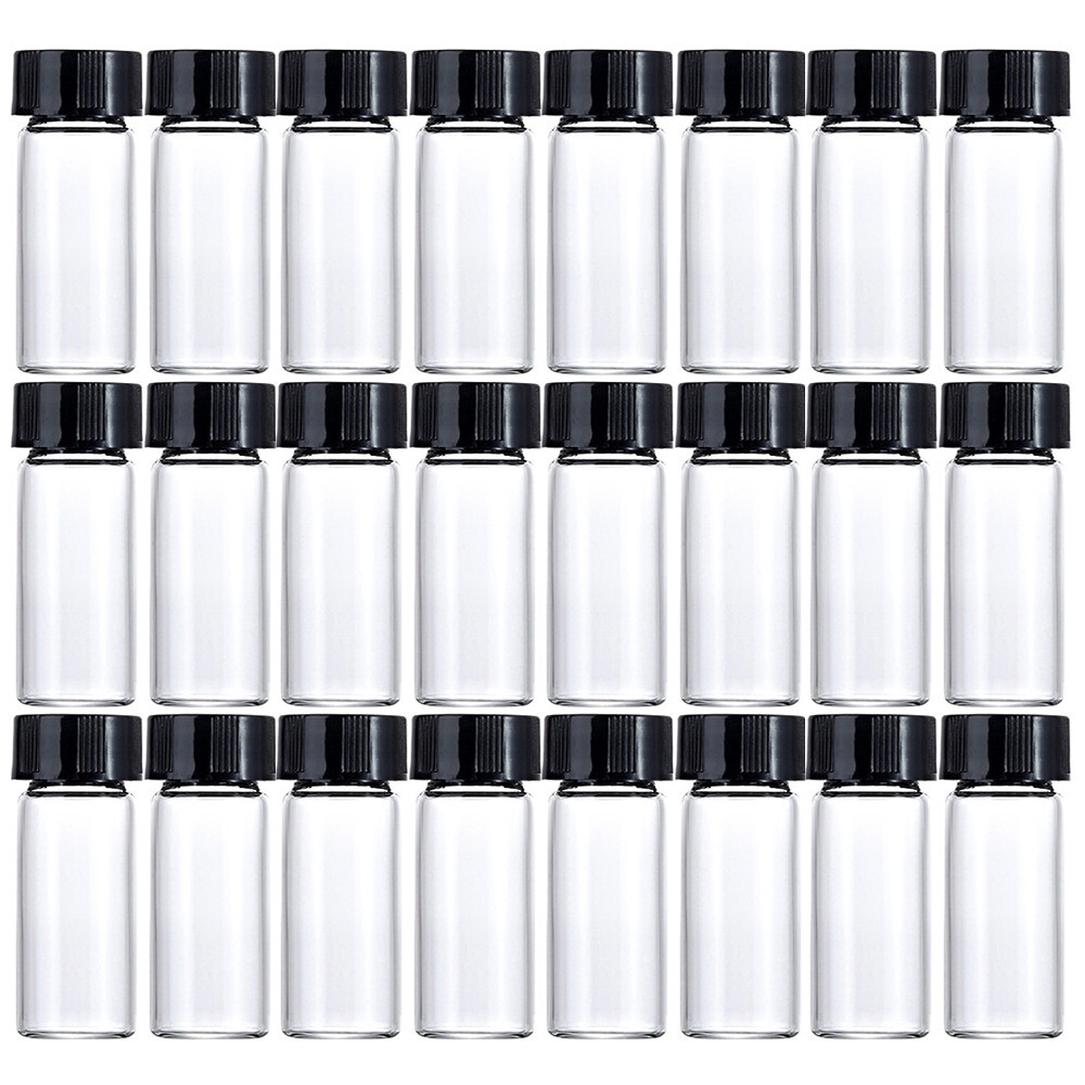 100*5ML Mini Liquid Sample Bottle&Screw Caps,Lab Vial Containers,for Perfume Oil