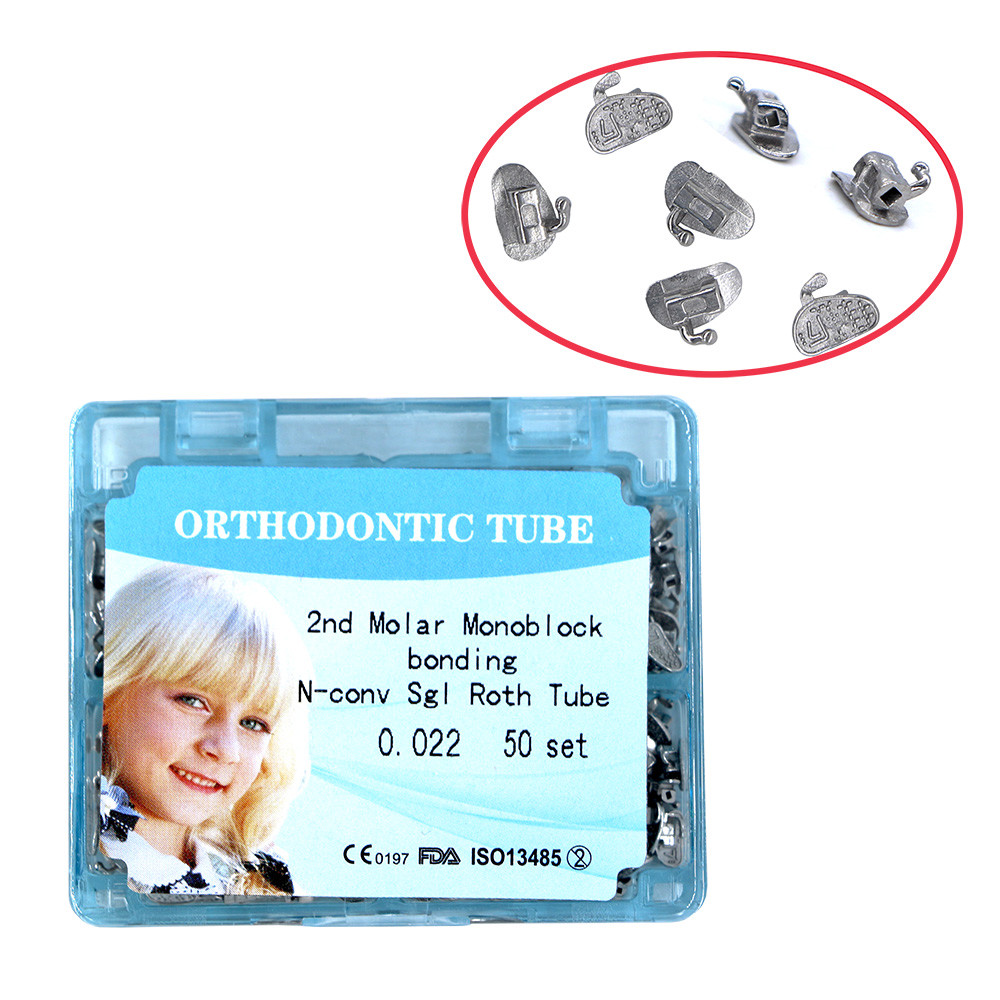 Dental Orthodontic Buccal Tube Roth 0.022″ Bonding Base for 2nd Molar