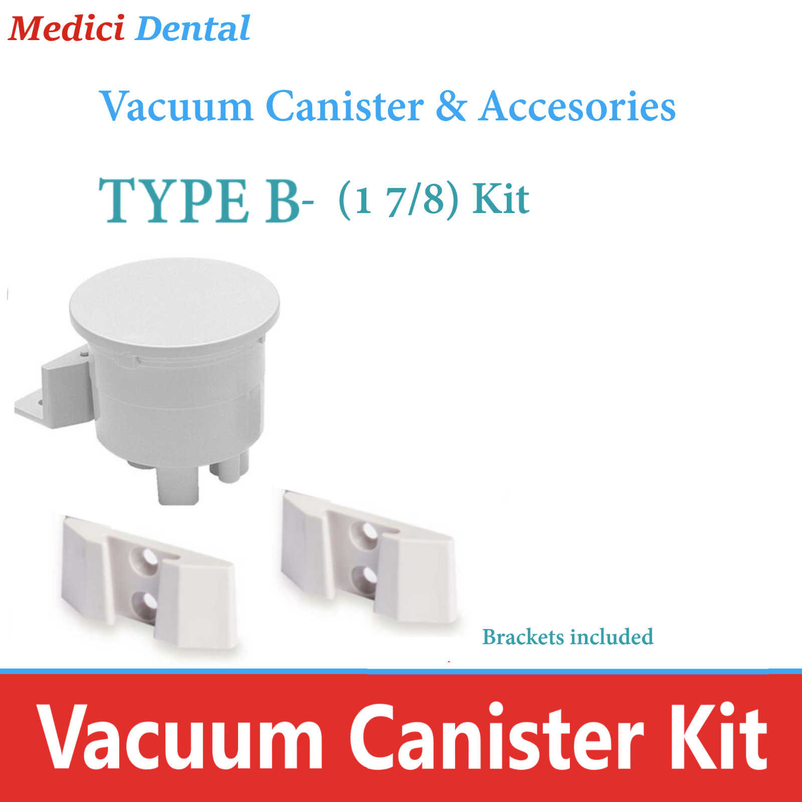 Dental Type A Vacuum Collection Canister, Lid, Replacement Parts, Accesories