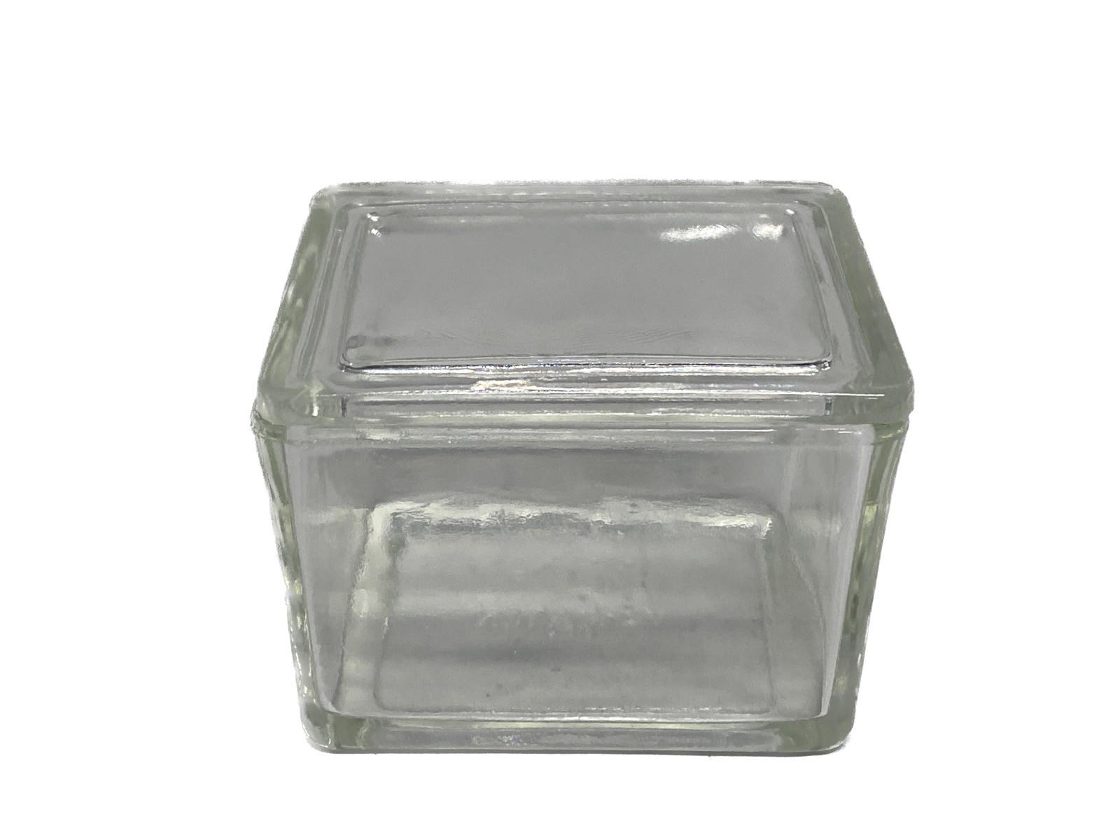 WHEATON Laboratory Glass Staining Dish With Lid 4-1/4” L x 3-1/2” W x 3” H