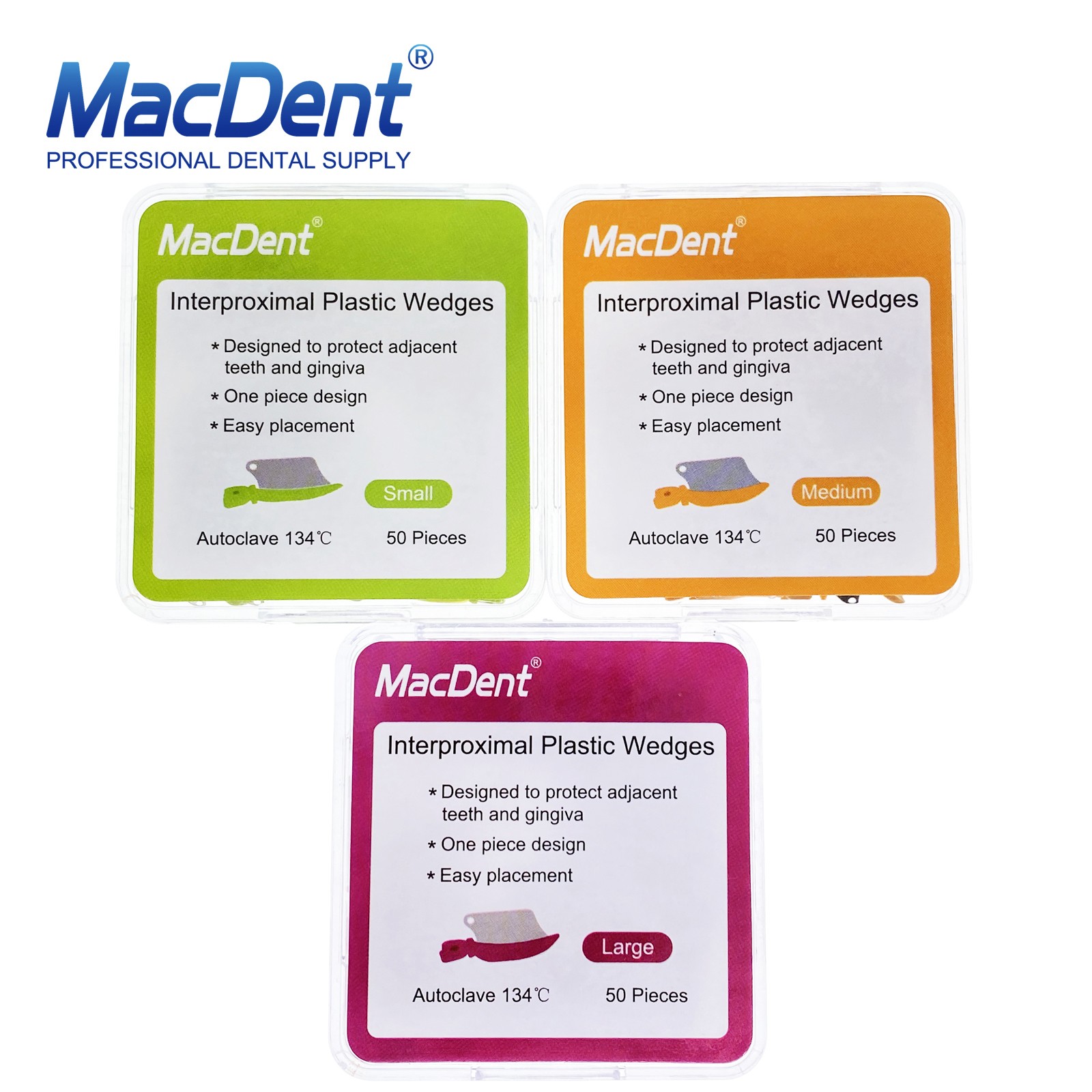 Dental Matrix Fender Wedges Prep Interproximal Diastema Wedge Guard L/M/S 50/Box